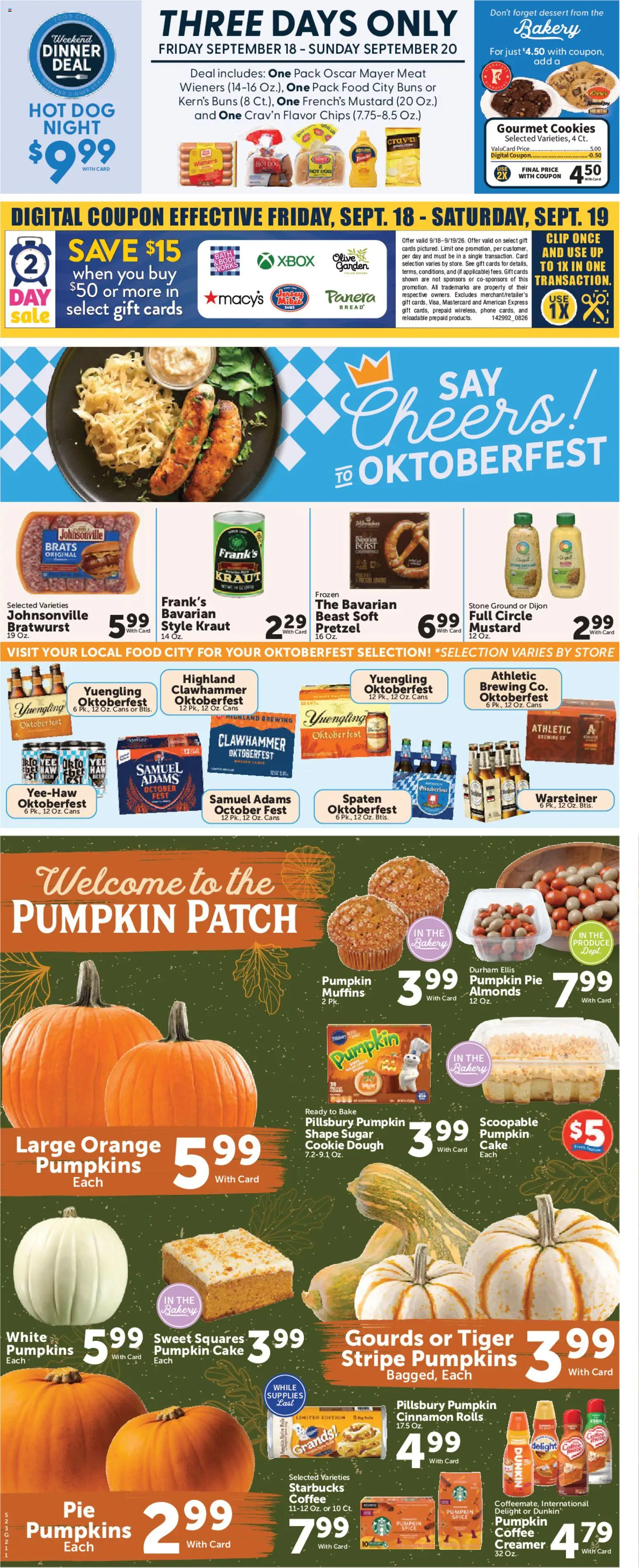Food City Weekly Ad - valid from 09/16/2026 | Page: 2 | Products: Bakery, Cookies, Cake, Pumpkin cake