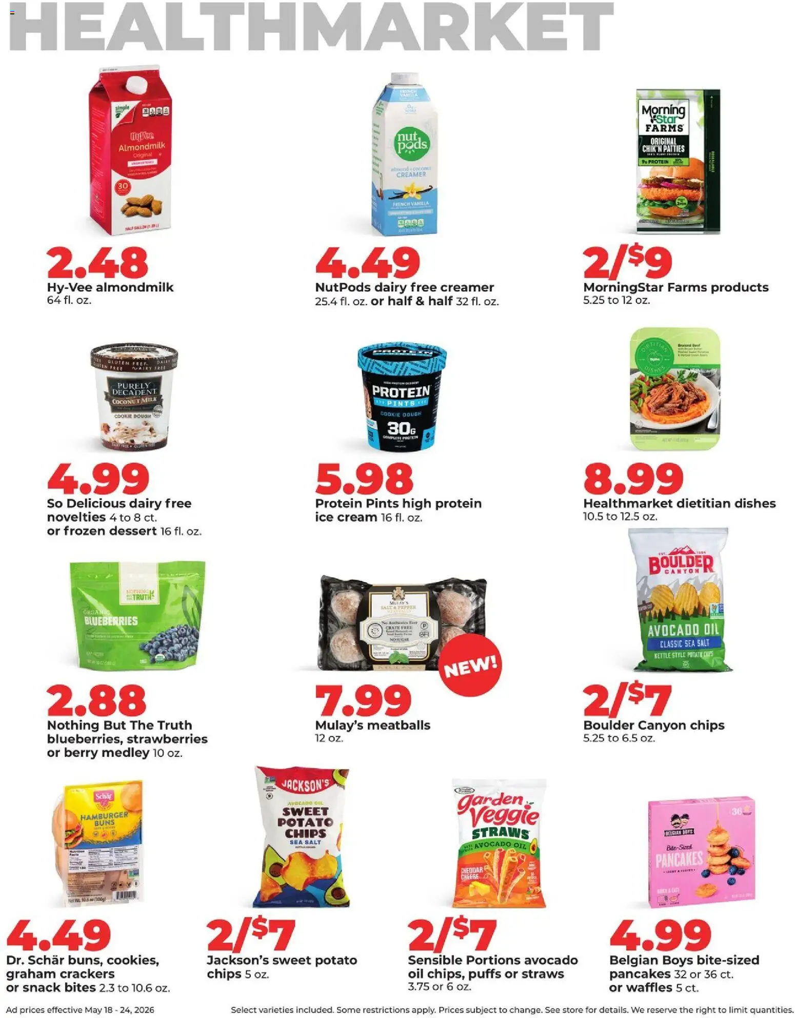 HyVee Weekly Ad - valid from 18.05.2026 | Page: 36 | Products: Cheese, Strawberries, Ice cream, Salt