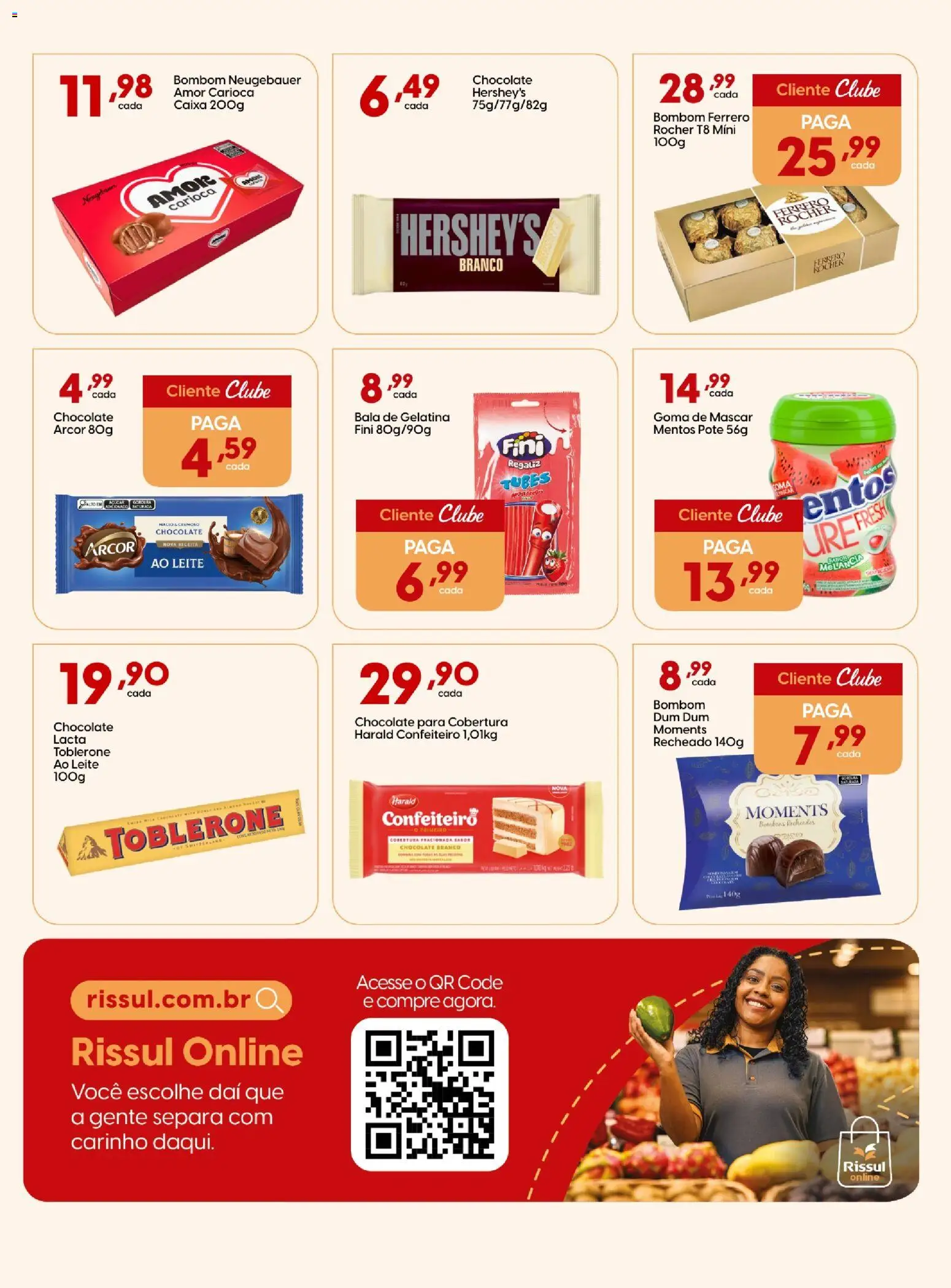 Rissul Folheto - válido de 13/08/2026 | Página: 3 | Produtos: Caixa, Chocolate, Bombom, Gelatina