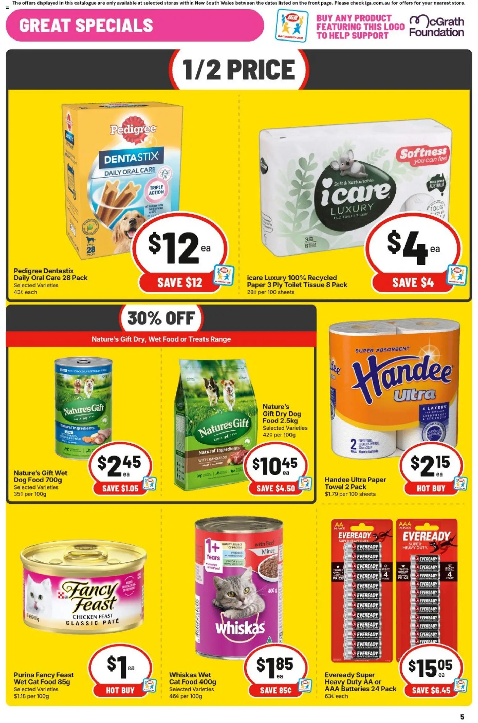 IGA catalogue - valid from 23/09/2026 | Page: 5 | Products: Toilet, Chicken, Batteries, Pâté