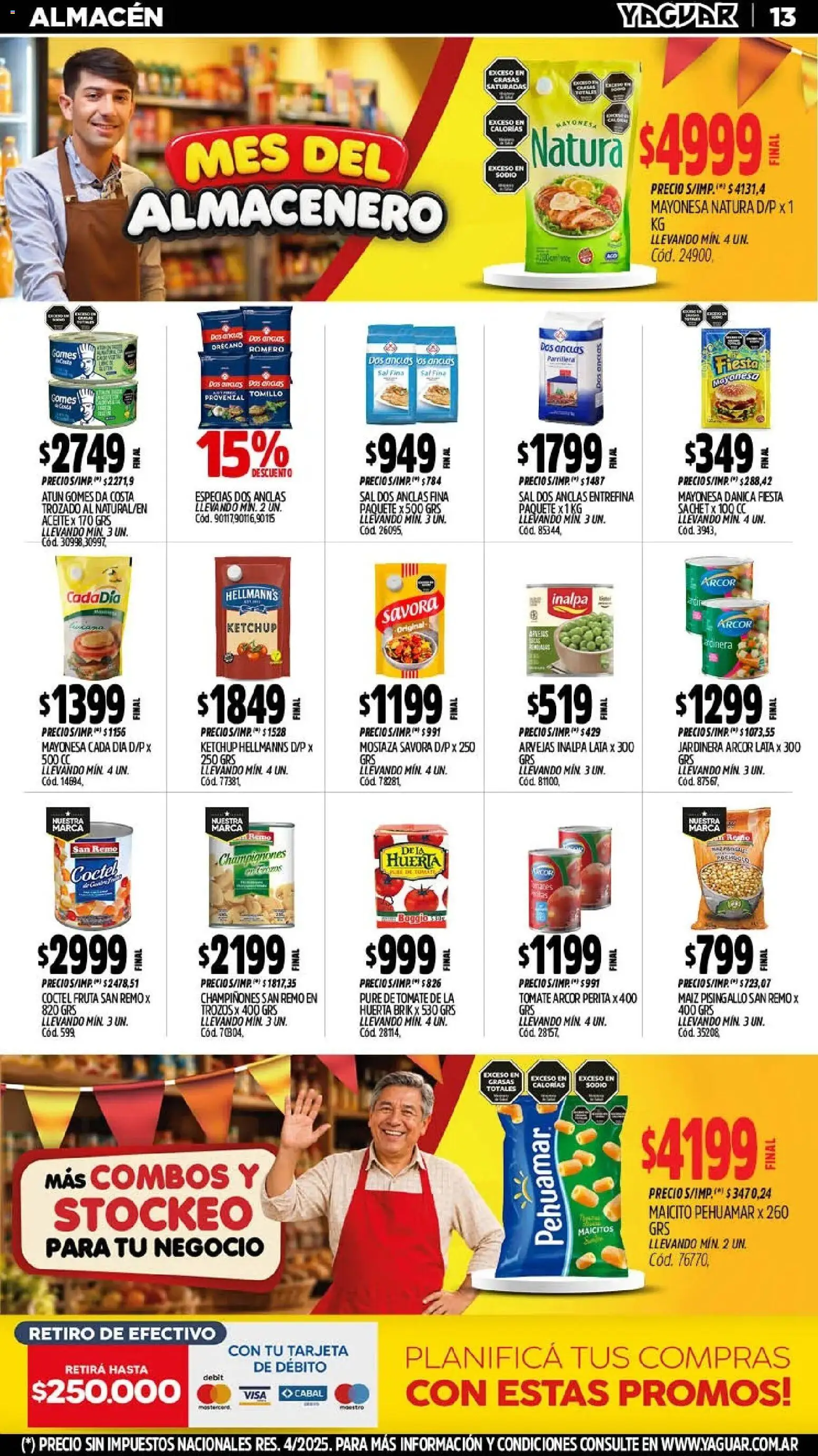 Yaguar - Oferta Semanal Salta │ válido desde el 28/09/2026 | Página: 14 | Productos: Mayonesa, Mostaza, Atún, Champiñones
