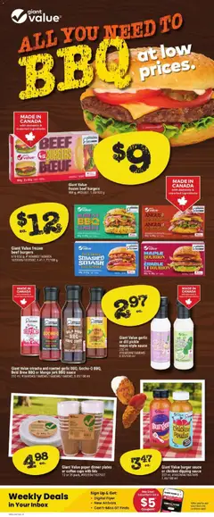 Preview of Giant Value frozen beef burgers, 678-852 g from shop Giant Tiger valid from 27.05.2026 | Page: 3
