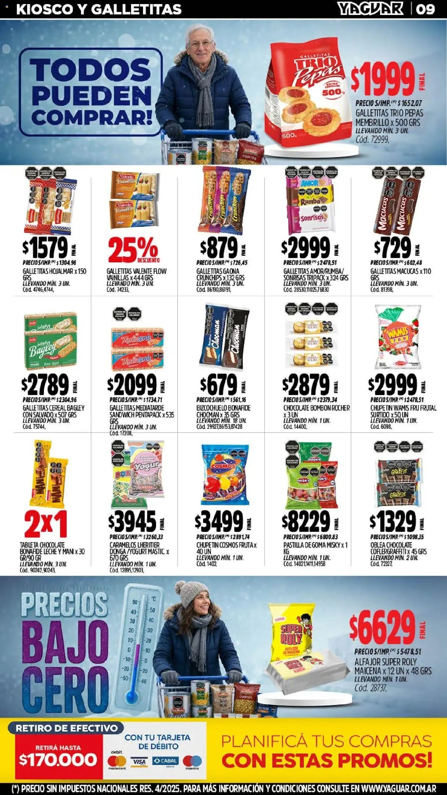 Yaguar - Oferta Semanal Mendoza │ válido desde el 20/07/2026 | Página: 9 | Productos: Tableta, Galletitas, Mani, Alfajor