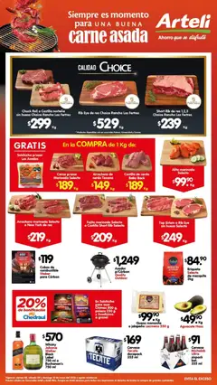 Vista previa de Arteli folleto Carnes & Cortes, nuevo folleto de la tienda, válido en México a partir del 08.05.2026