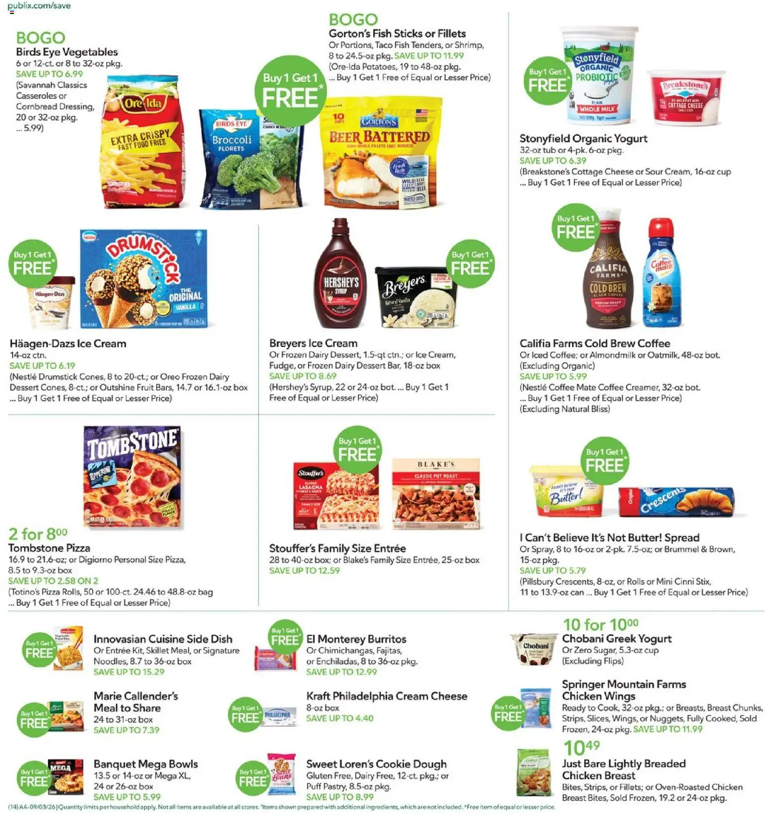 Publix Weekly Ad - valid from 09/02/2026 | Page: 14 | Products: Cheese, Pizza, Bag, Vanilla