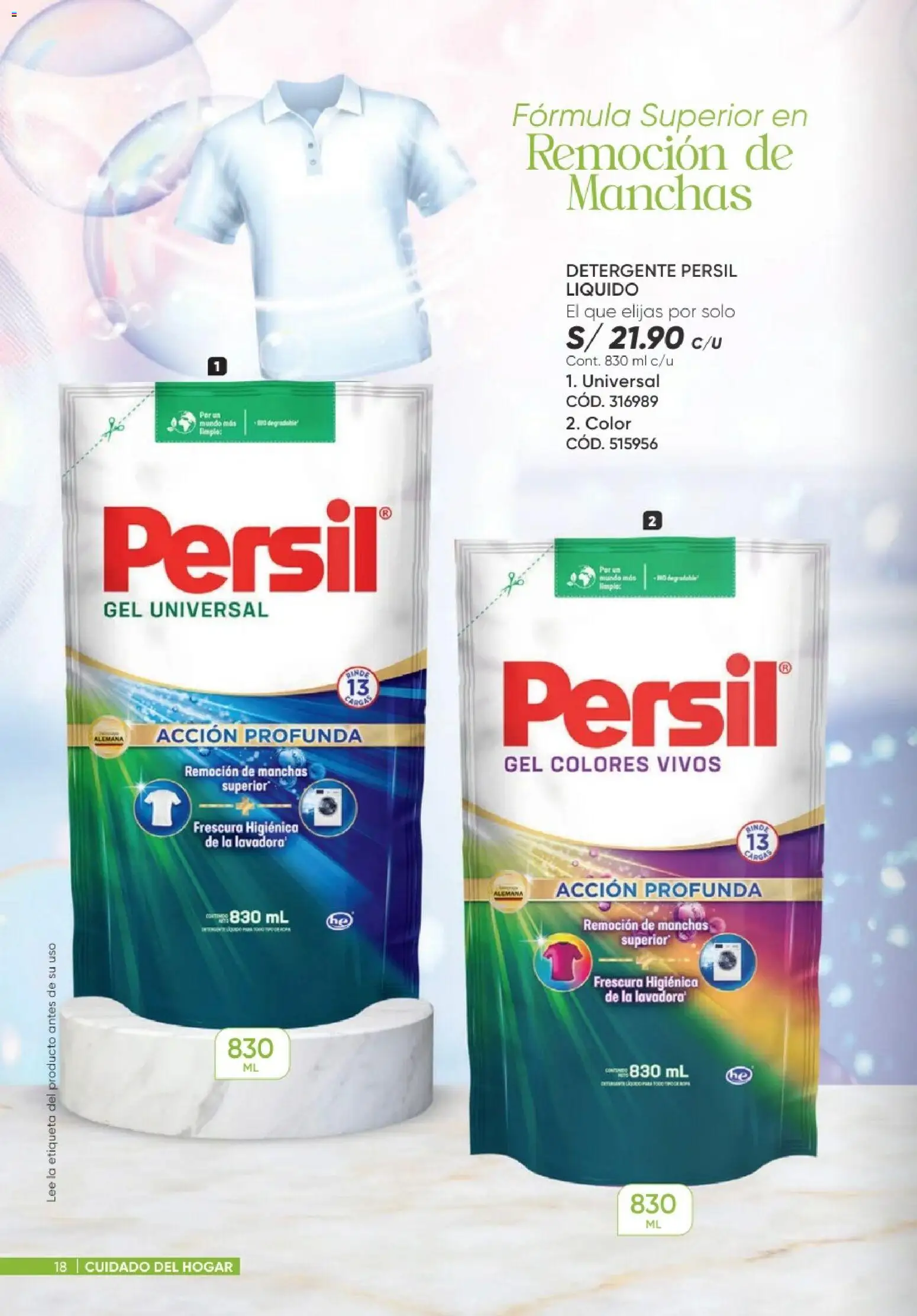 Catálogo Azzorti válido desde 20/09/2026 | Página: 18 | Productos: Detergente, Lavadora