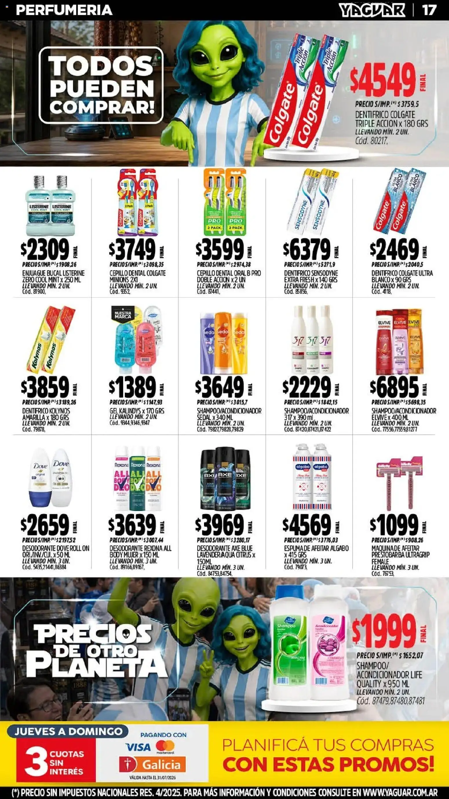 Yaguar - Oferta Semanal Parque Chacabuco │ válido desde el 13/07/2026 | Página: 18 | Productos: Body, Cepillo, Acondicionador, Enjuague bucal