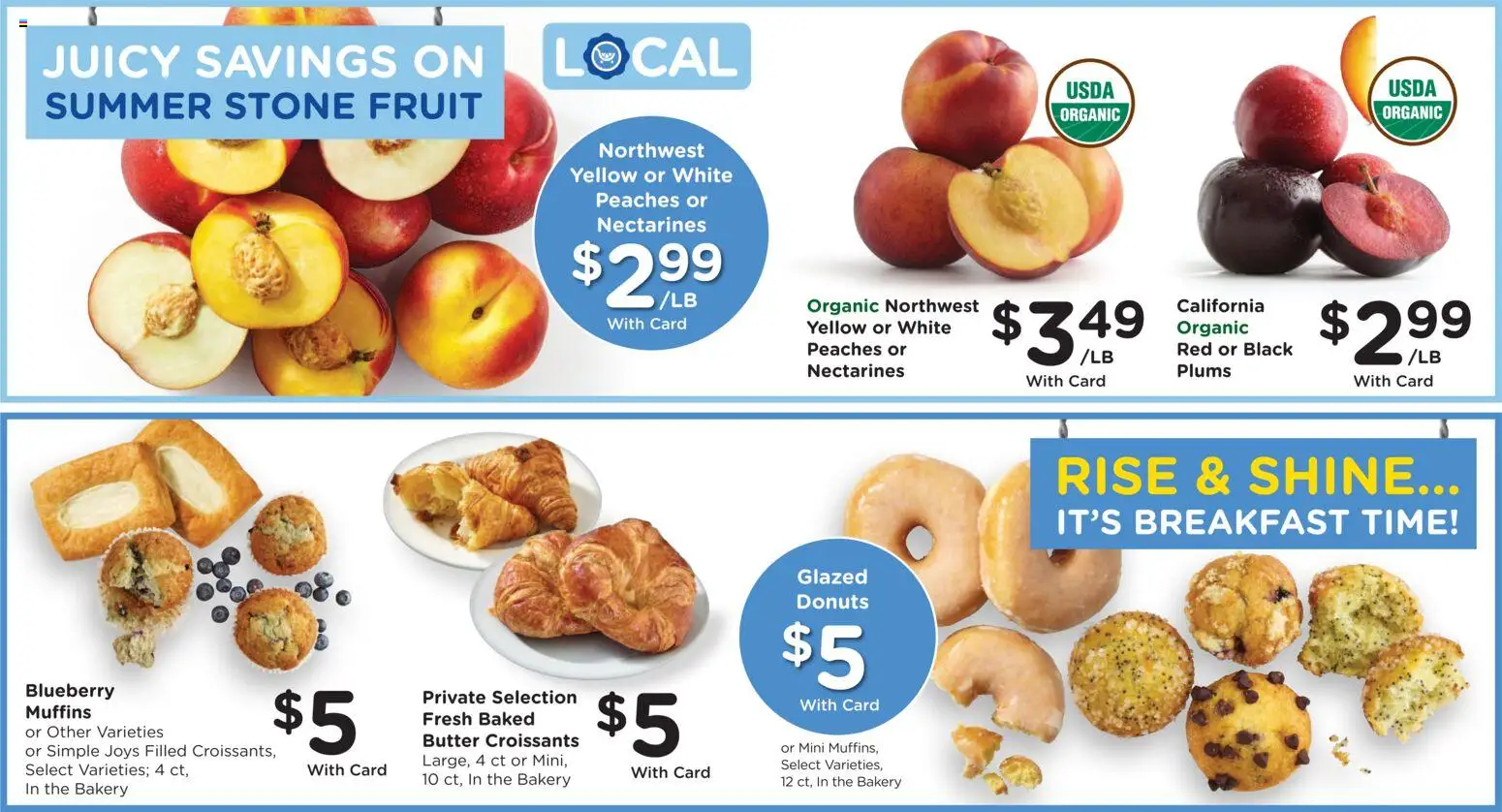 Fred Meyer Weekly Ad - valid from 07/29/2026 | Page: 13 | Products: Bakery, Peaches, Butter, Croissants