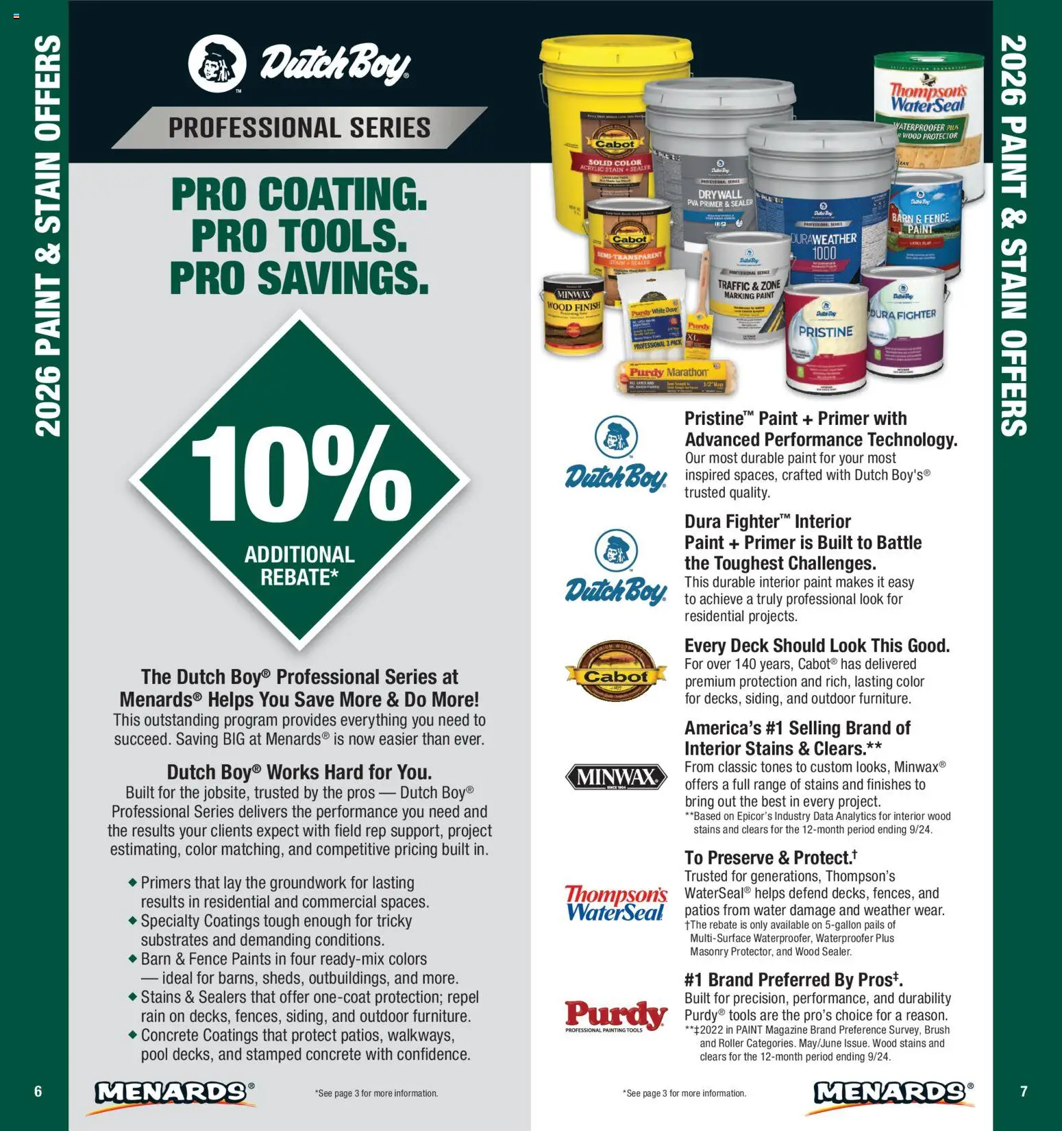 Menards Contractor Catalog - valid from 01/01/2026 | Page: 4 | Products: Acrylic, Brush, Water, Tools