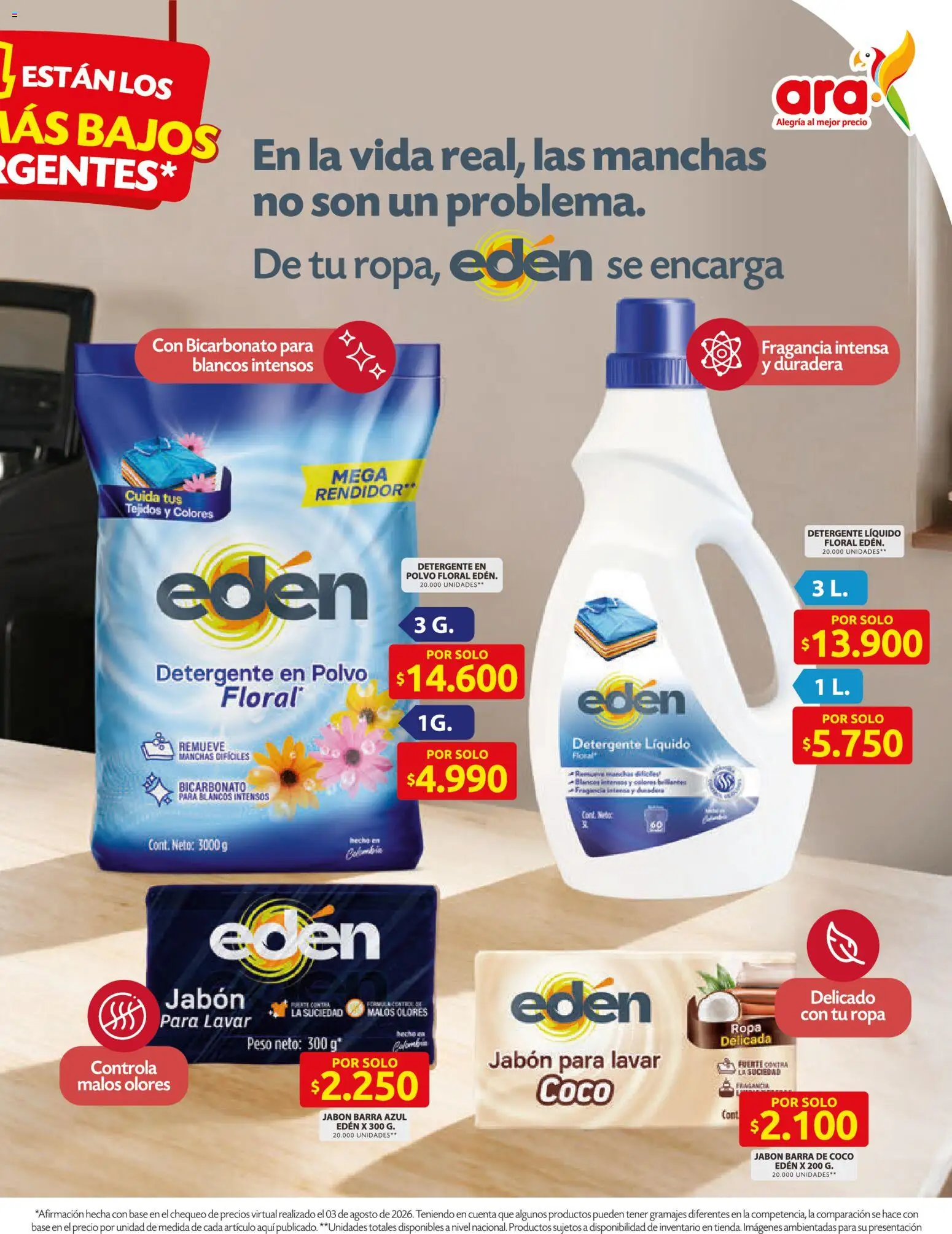 Ara revista - valida desde el 13/08/2026 | Página: 5 | Productos: Detergente líquido, Fragancia, Polvo, Coco