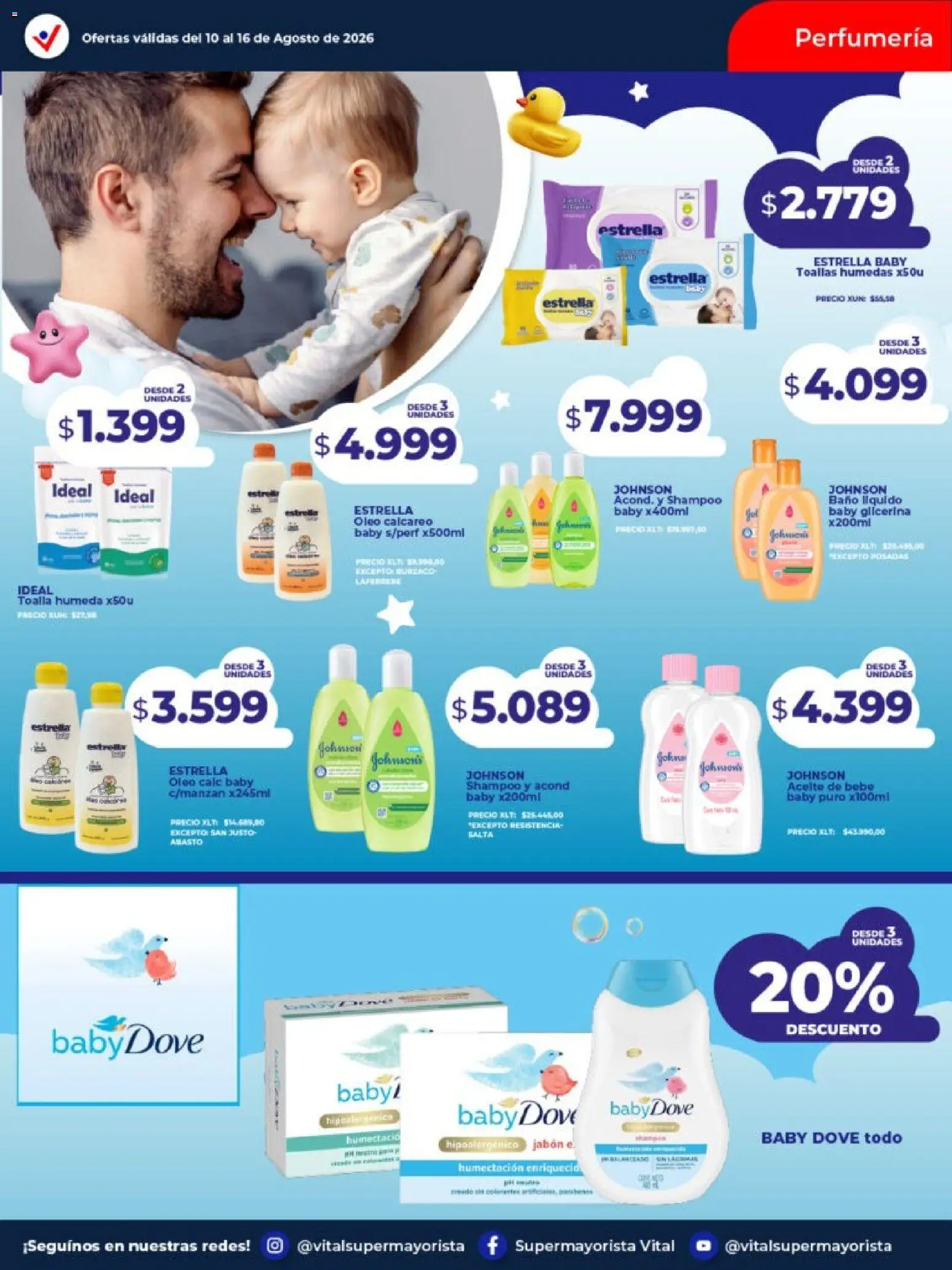 Vital - Ofertas San Justo │ válido desde el 10/08/2026 | Página: 7 | Productos: Toalla, Toallas, Baño, Jabón