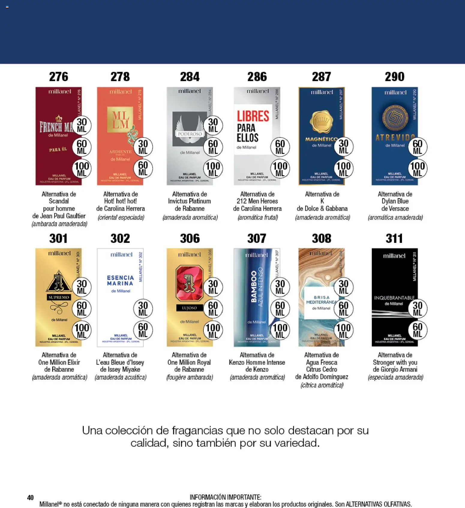 Millanel - Catálogo │ válido desde el 17/08/2026 | Página: 40 | Productos: Jean, Agua