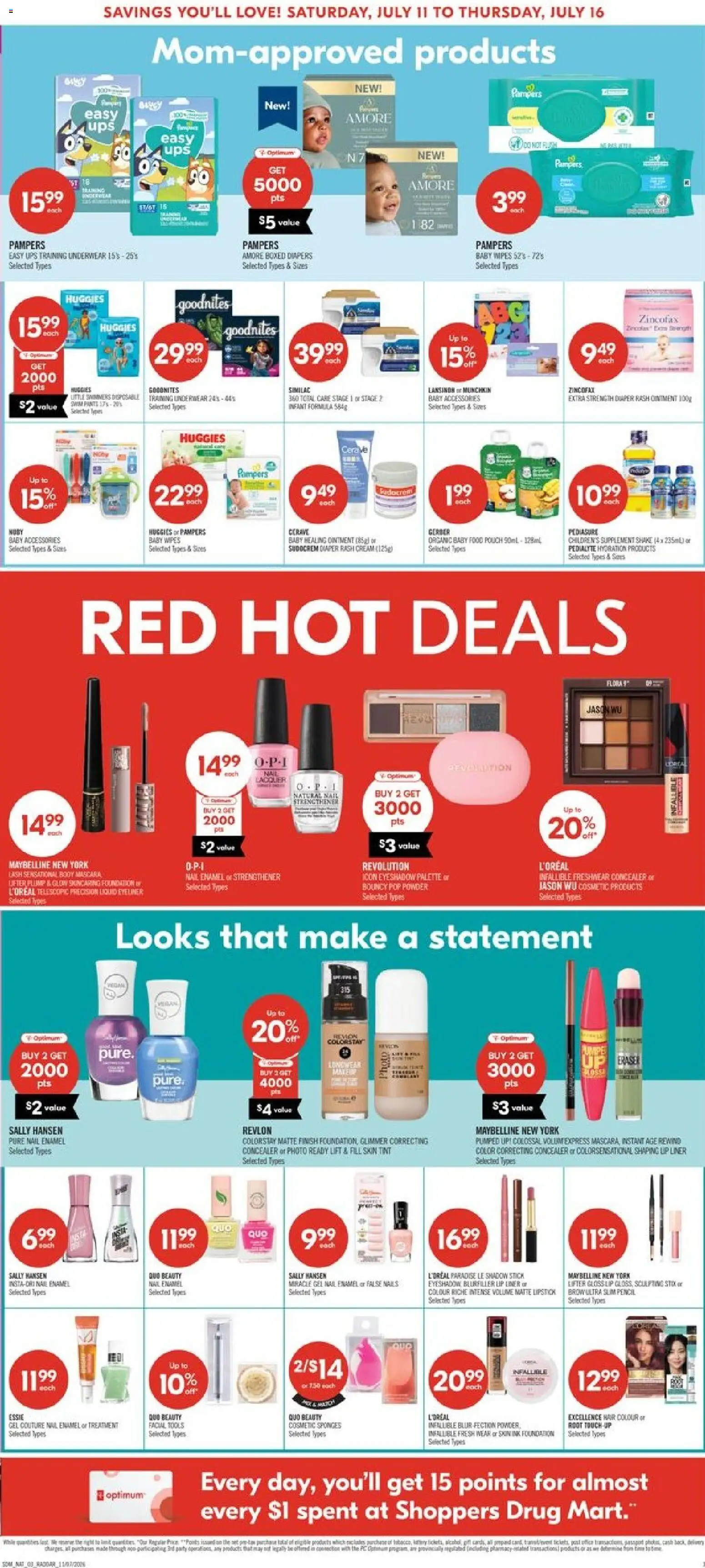 Shoppers flyer valid from Jul 10, 2026 | Page: 10 | Products: Cream, Concealer, Powder, Pants