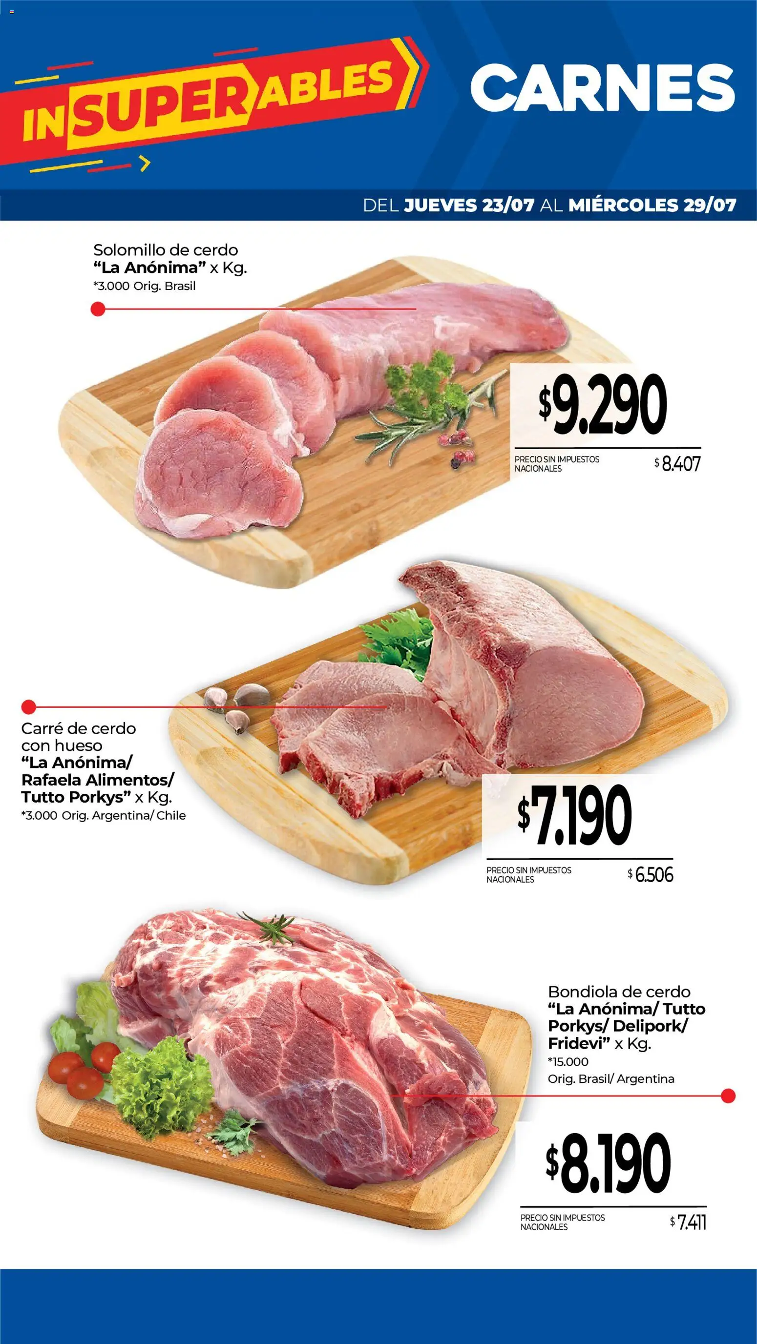 La Anonima - Catálogo Frescos │ válido desde el 23/07/2026 | Página: 4 | Productos: Cerdo