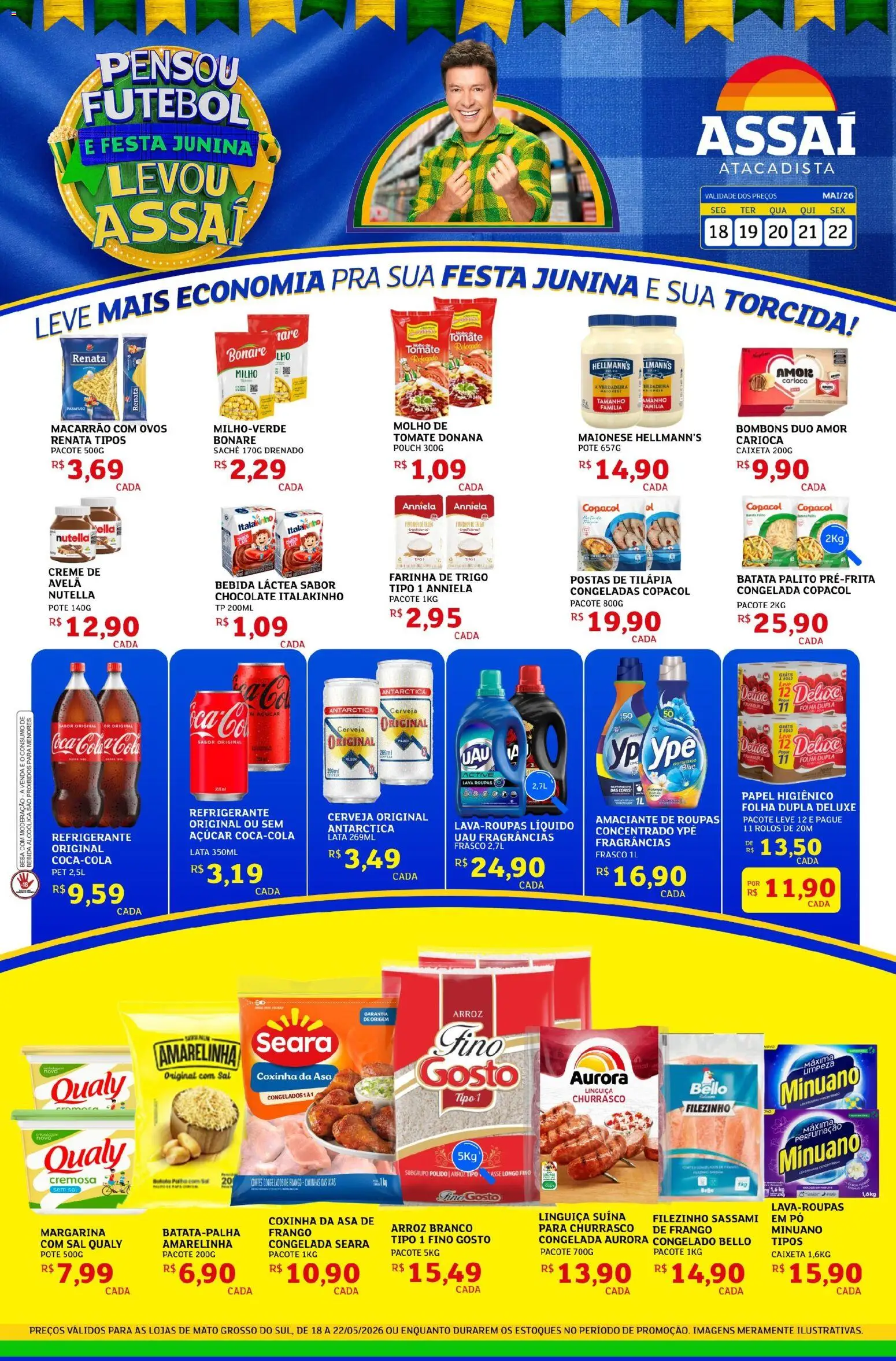 Assaí Atacadista Folheto - válido de 18.05.2026 | Página: 1 | Produtos: Ovos, Bebida, Batata, Sal