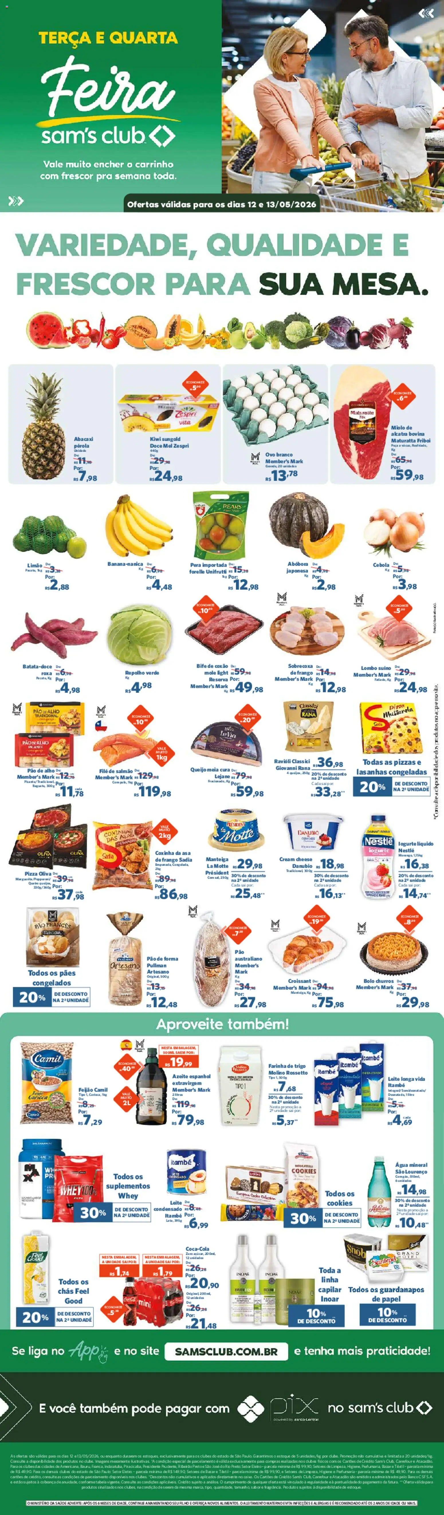 Sam's Club Folheto - válido de 12.05.2026 | Página: 1 | Produtos: Iogurte, Pão, Mel, Pão francês