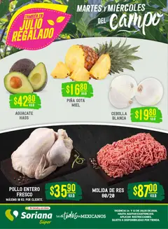Vista previa de Soriana Martes y Miércoles del Campo Súper: BCS, Son y Sin, nuevo folleto de la tienda, válido en México a partir del 14/07/2026