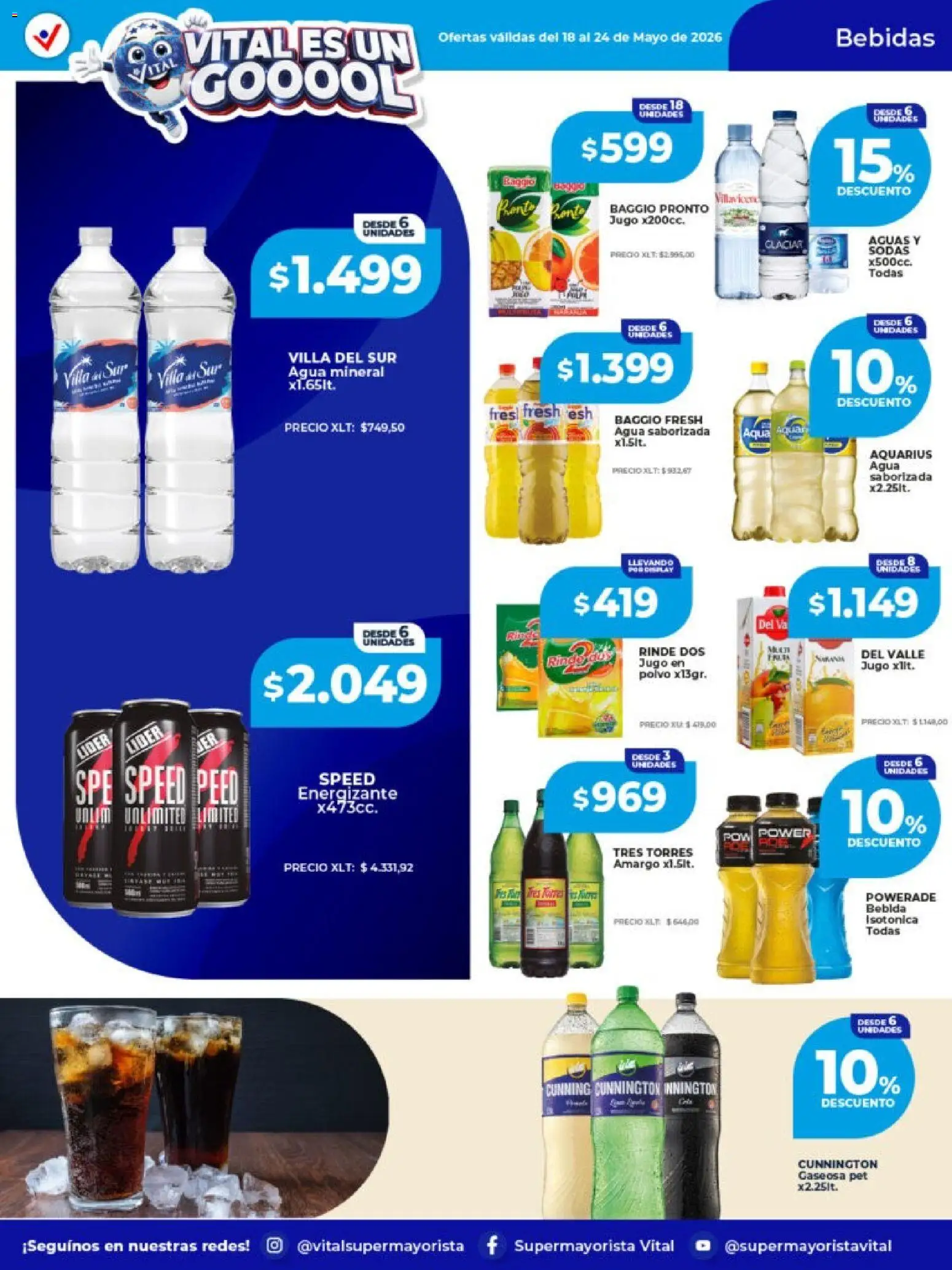 Vital - Ofertas │ válido desde el 18.05.2026 | Página: 22 | Productos: Polvo, Agua, Jugo, Agua saborizada