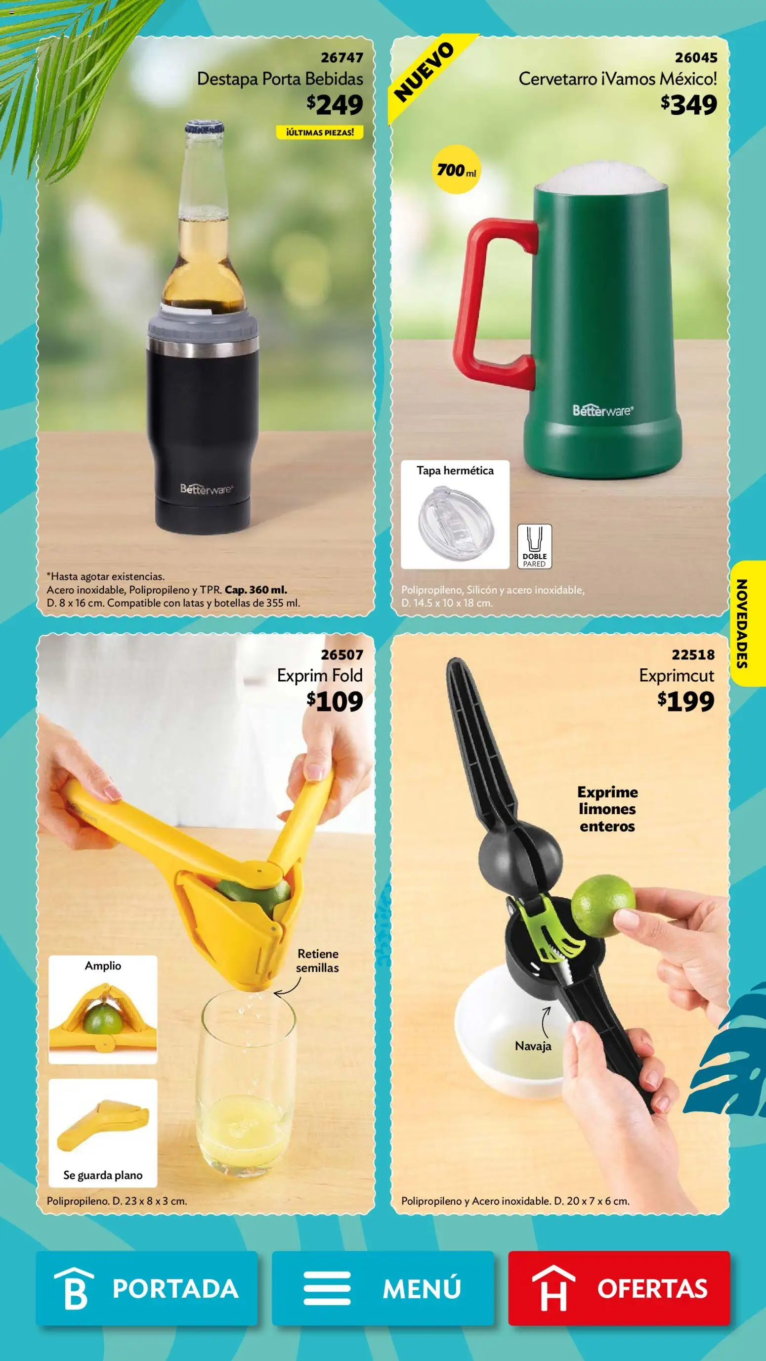 Nuevas ofertas de Betterware válidas en toda la República Mexicana desde el 29/06/2026. ¡Encuentra las mejores ofertas en Betterware campaña 7 2026! | Página: 102 | Productos: Navaja, Semillas
