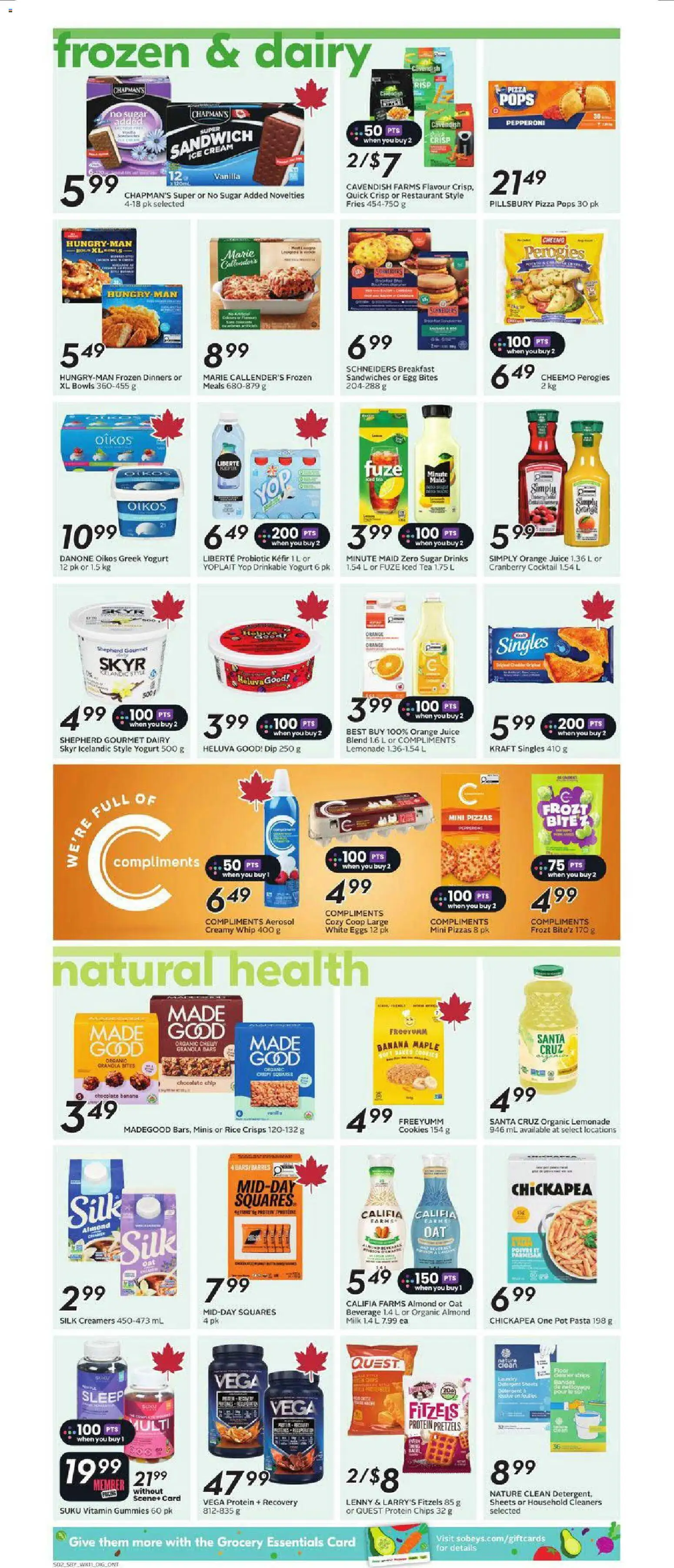Sobeys flyer valid from Jul 9, 2026 | Page: 10 | Products: Pasta, Cookies, Detergent, Pizza