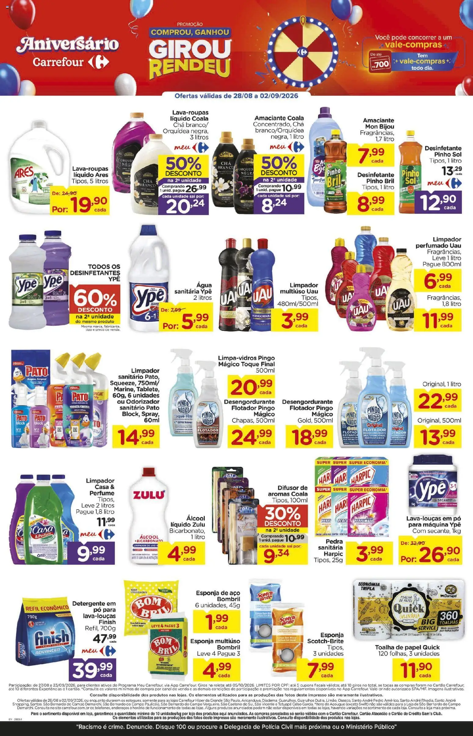 Carrefour Folheto - válido de 28/08/2026 | Página: 7 | Produtos: Multifuncional, Esponja de aço, Pato, Amaciante
