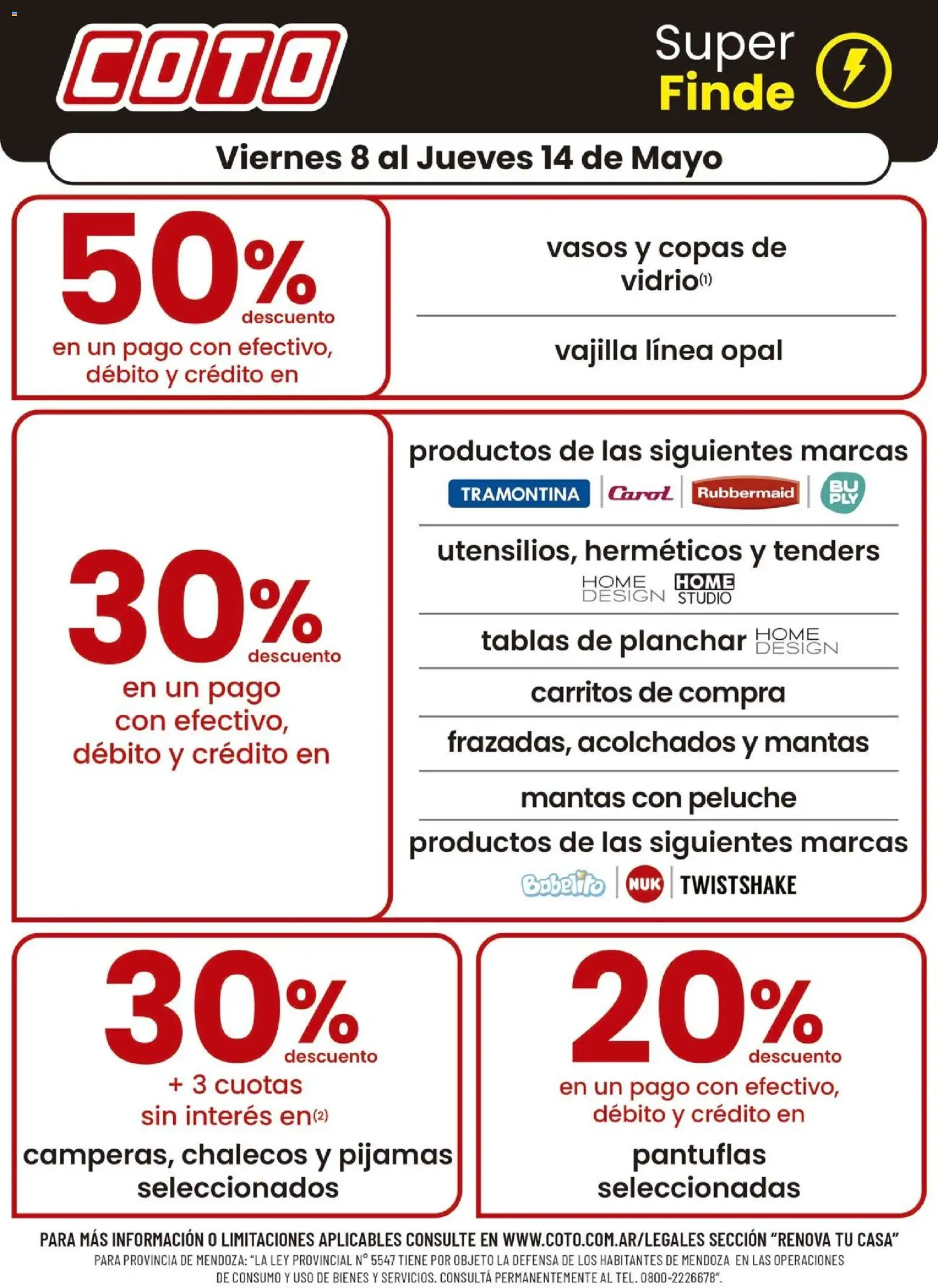 Coto - Renova │ válido desde el 08.05.2026 | Página: 1 | Productos: Planchar, Vasos