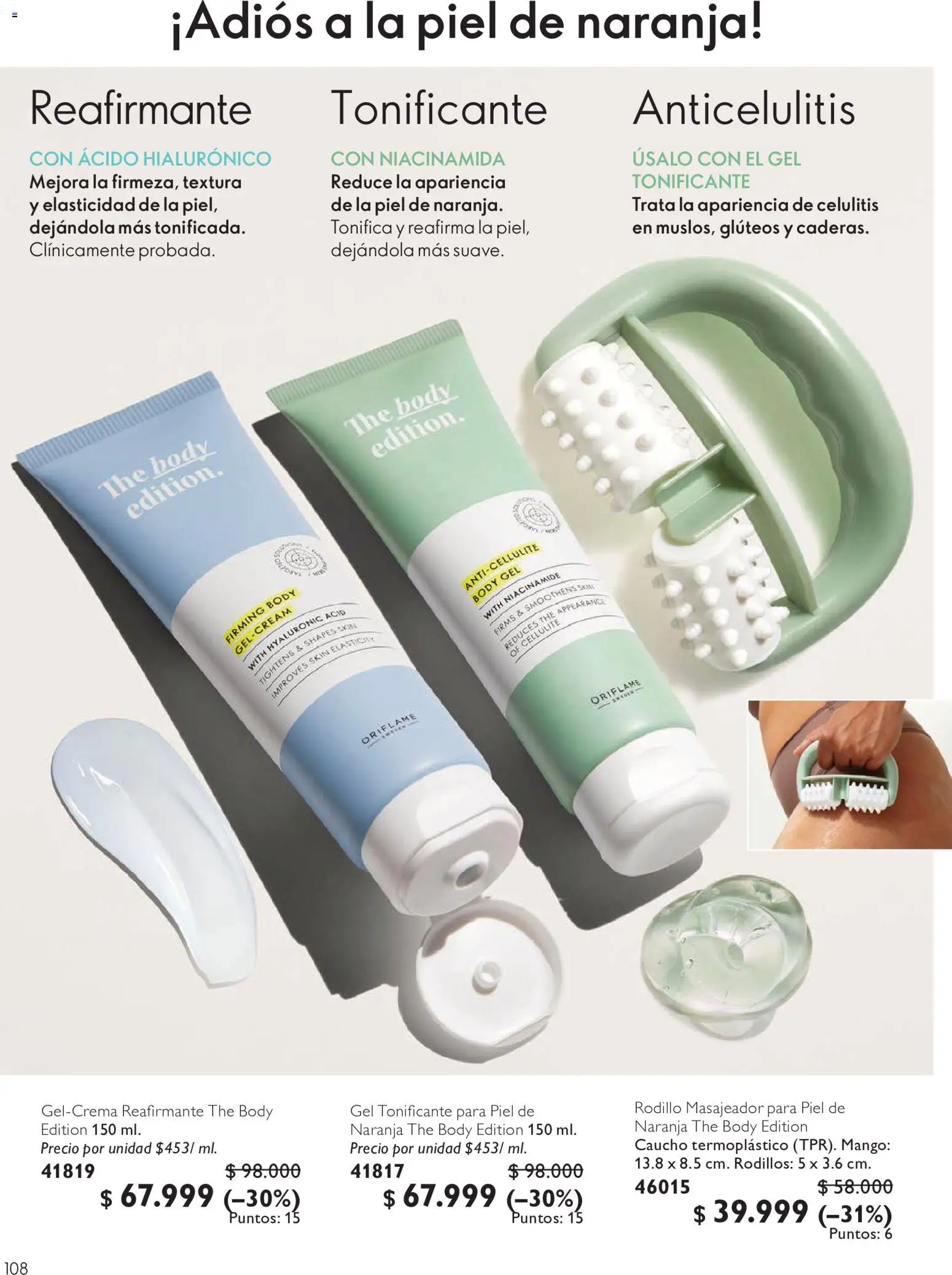 Oriflame revista - valida desde el 11/07/2026 | Página: 108 | Productos: Rodillo, Body, Mango
