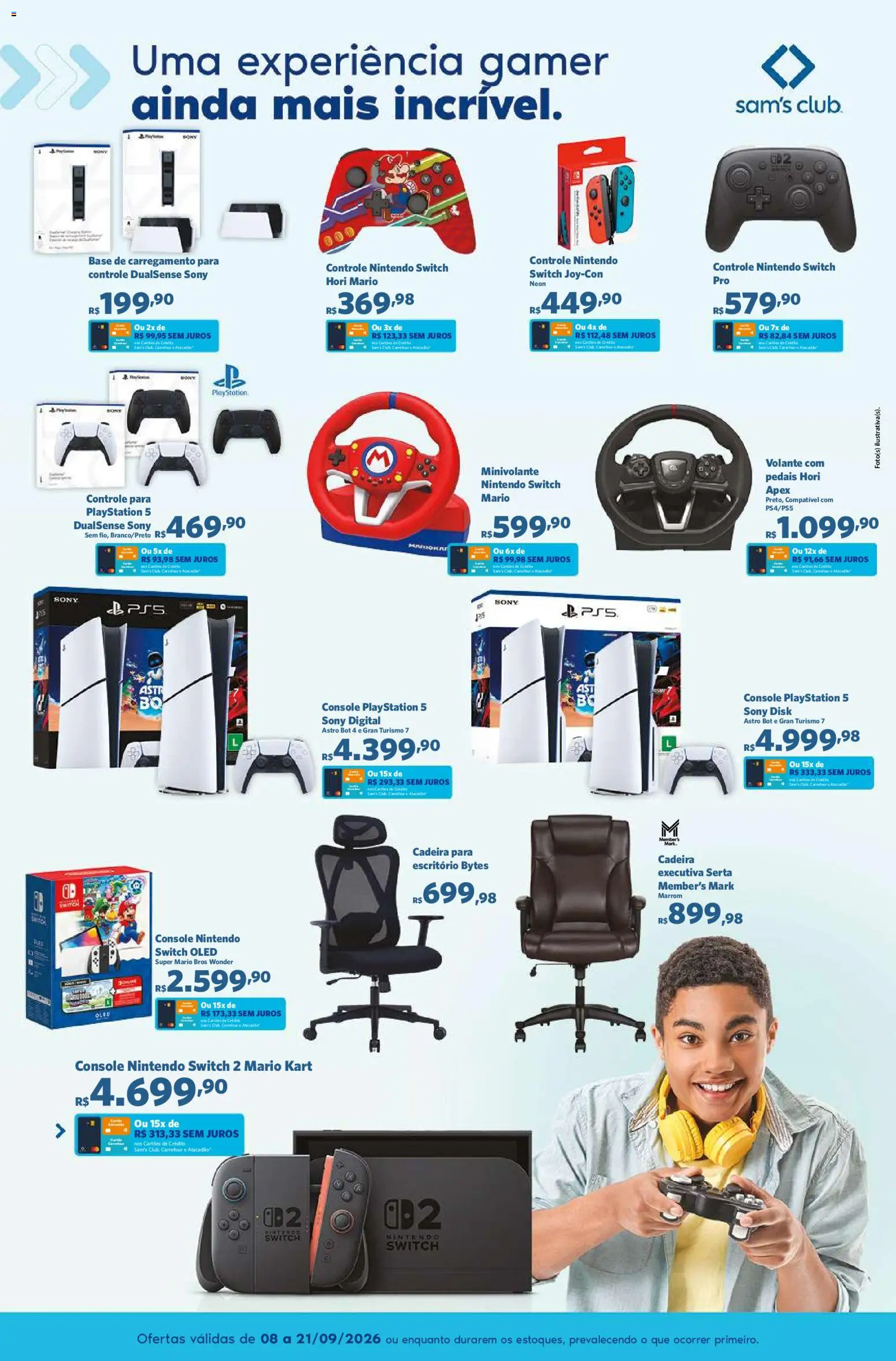 Sam's Club Folheto - válido de 08/09/2026 | Página: 6 | Produtos: Pedais, Base, Playstation 5, Playstation