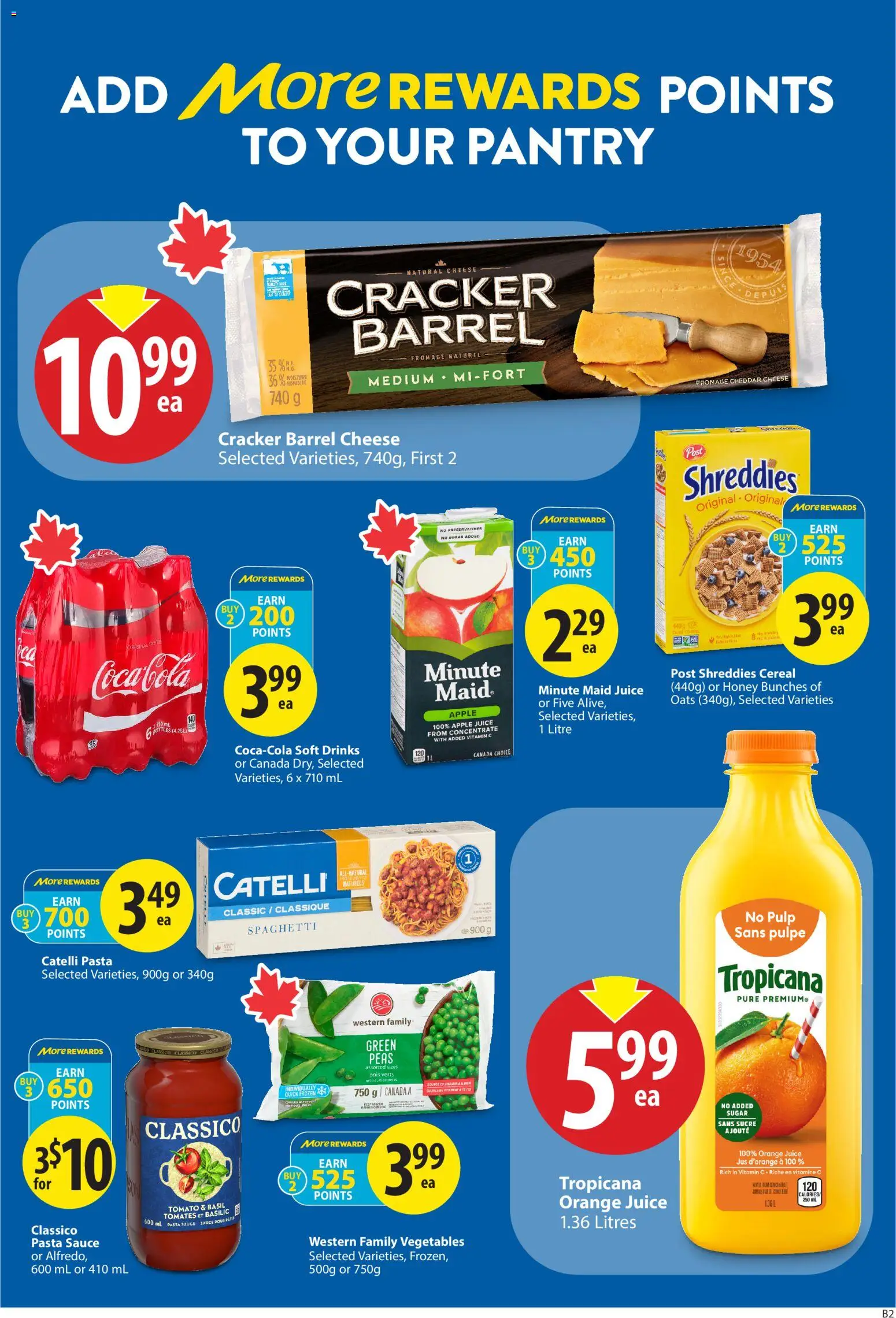 Save on foods flyer valid from 28.05.2026 | Page: 16 | Products: Pasta, Cheese, Juice