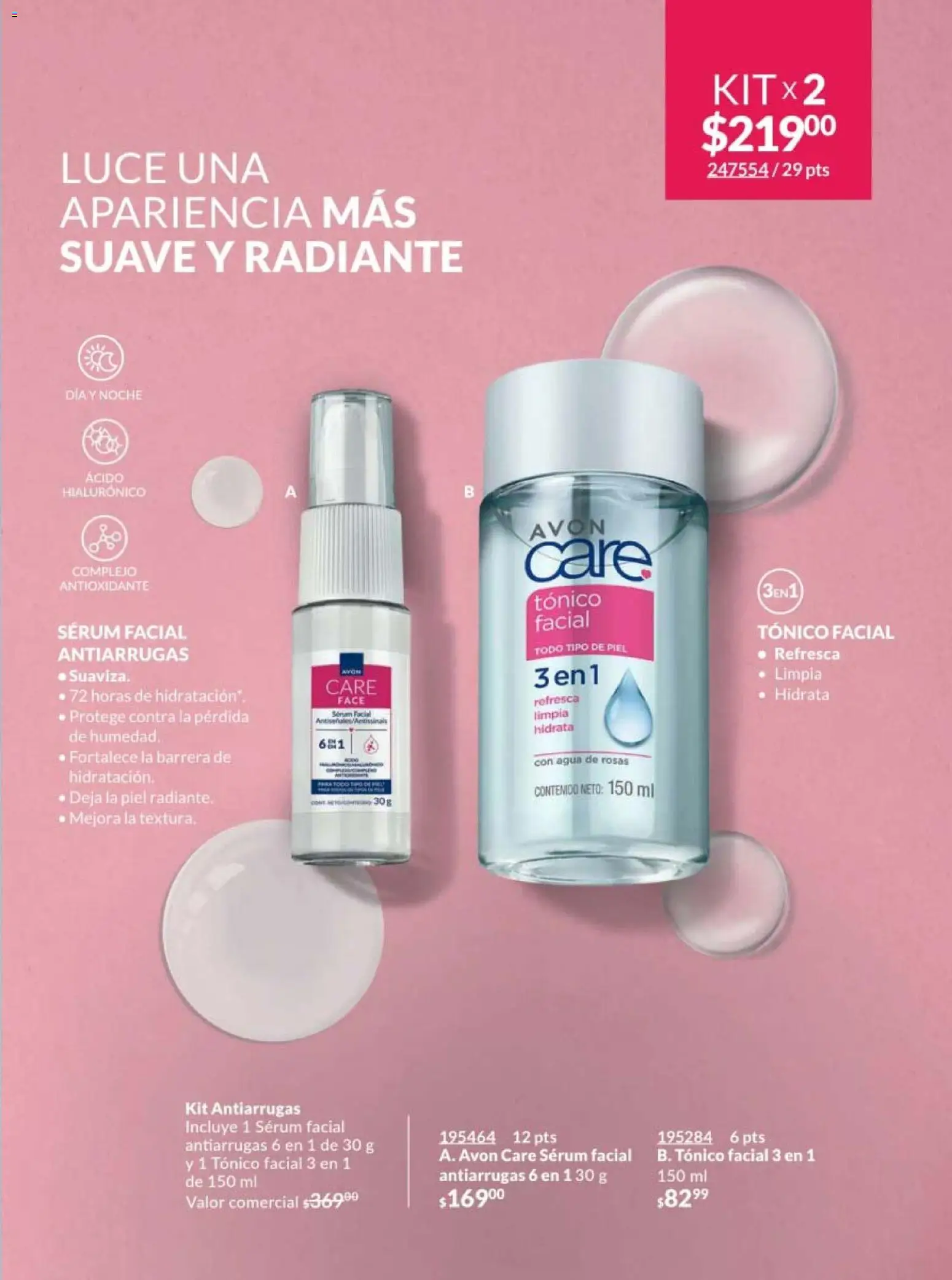 Nuevas ofertas de AVON válidas en toda la República Mexicana desde el 20/02/2026. ¡Encuentra las mejores ofertas en AVON campaña 4 2026! | Página: 137 | Productos: Serum, Agua, Toner, Radiante