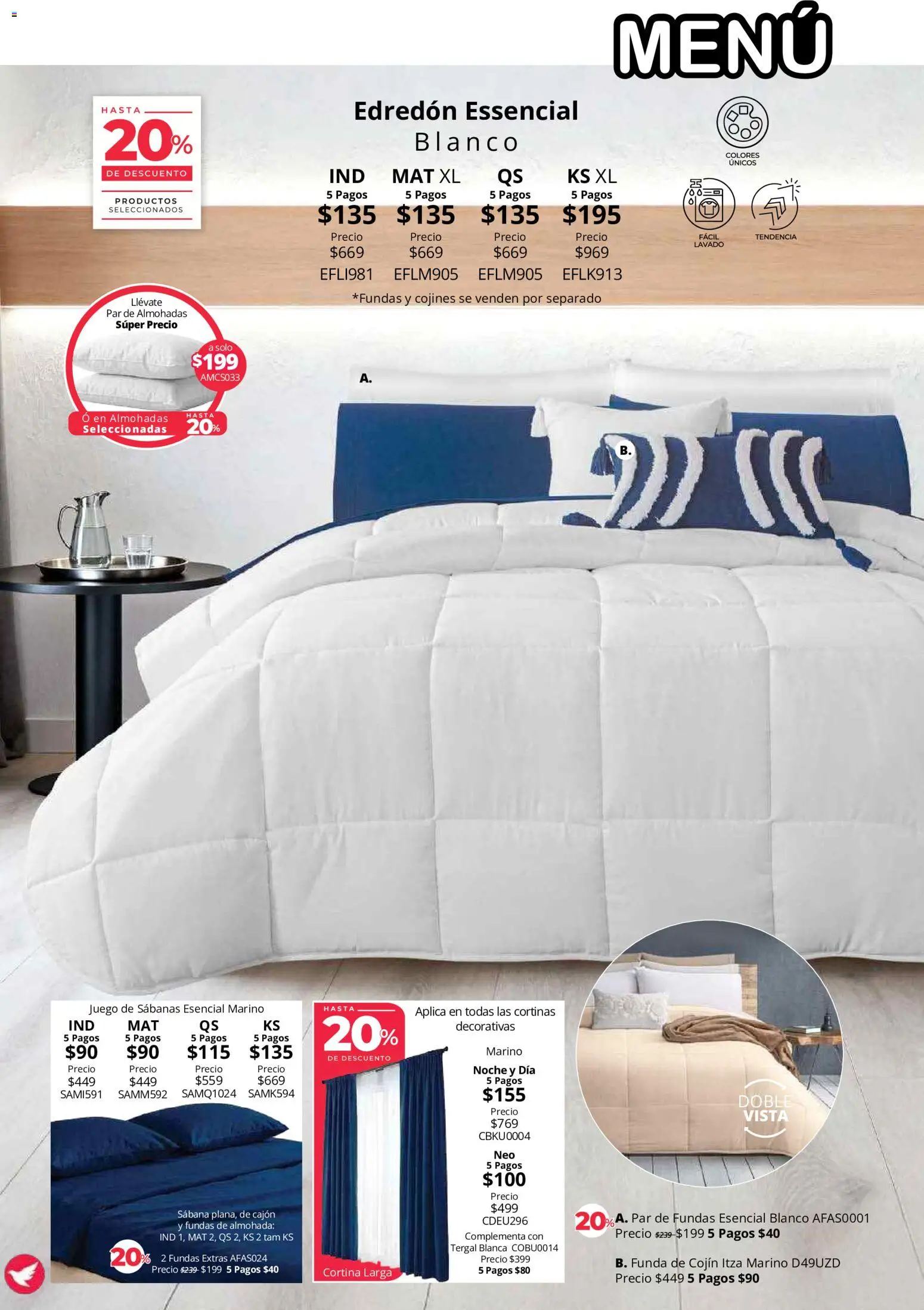 Nuevas ofertas de Colchas Concord válidas en toda la República Mexicana desde el 01/08/2026. ¡Encuentra las mejores ofertas en Colchas Concord catálogo! | Página: 43 | Productos: Juego, Almohada, Sabanas, Cortinas