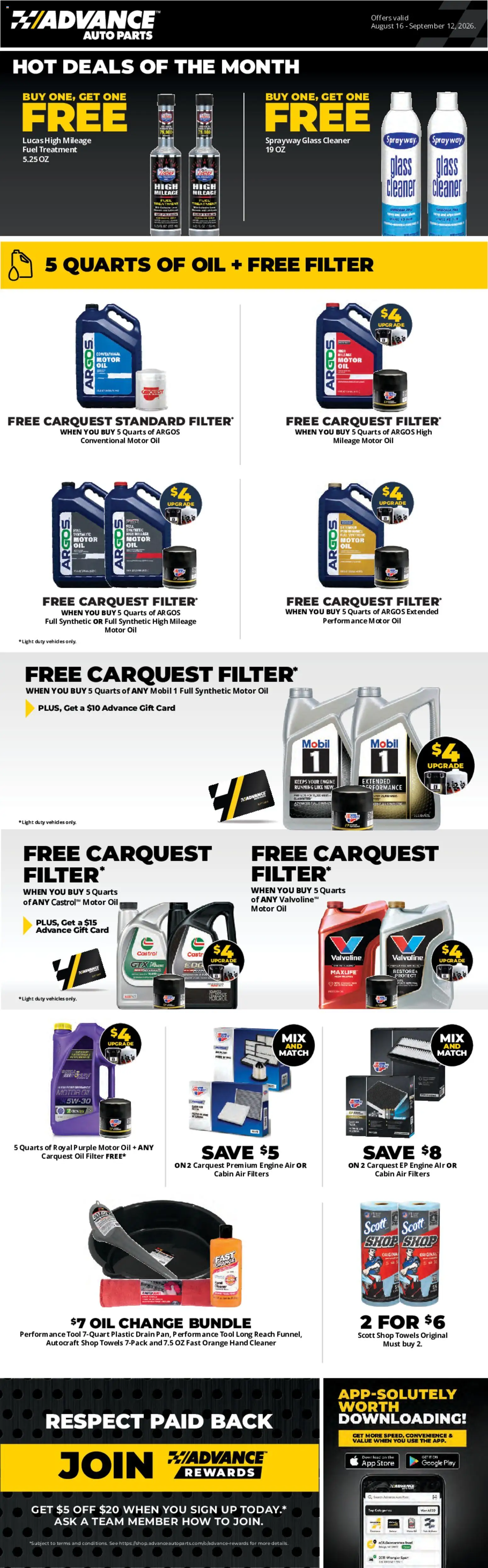 Advance Auto Parts Weekly Ad - valid from 08/16/2026 | Page: 1