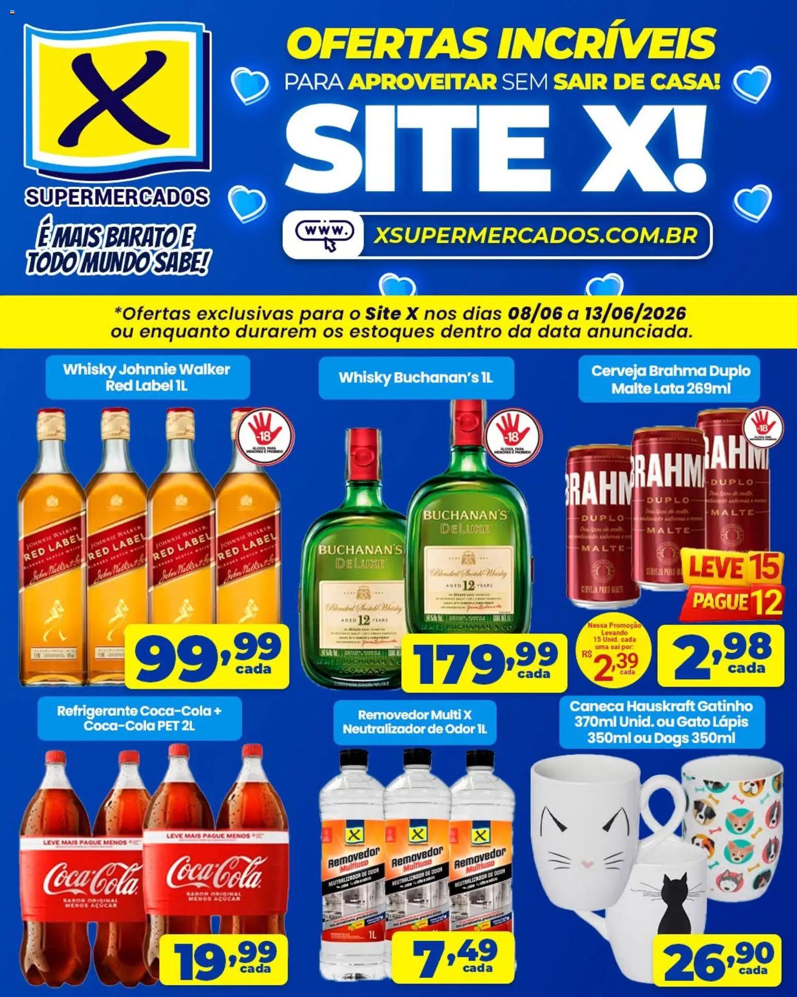 X Supermercados Folheto - válido de 08.06.2026 | Página: 2 | Produtos: Hauskraft, Lápis, Cerveja, Açúcar