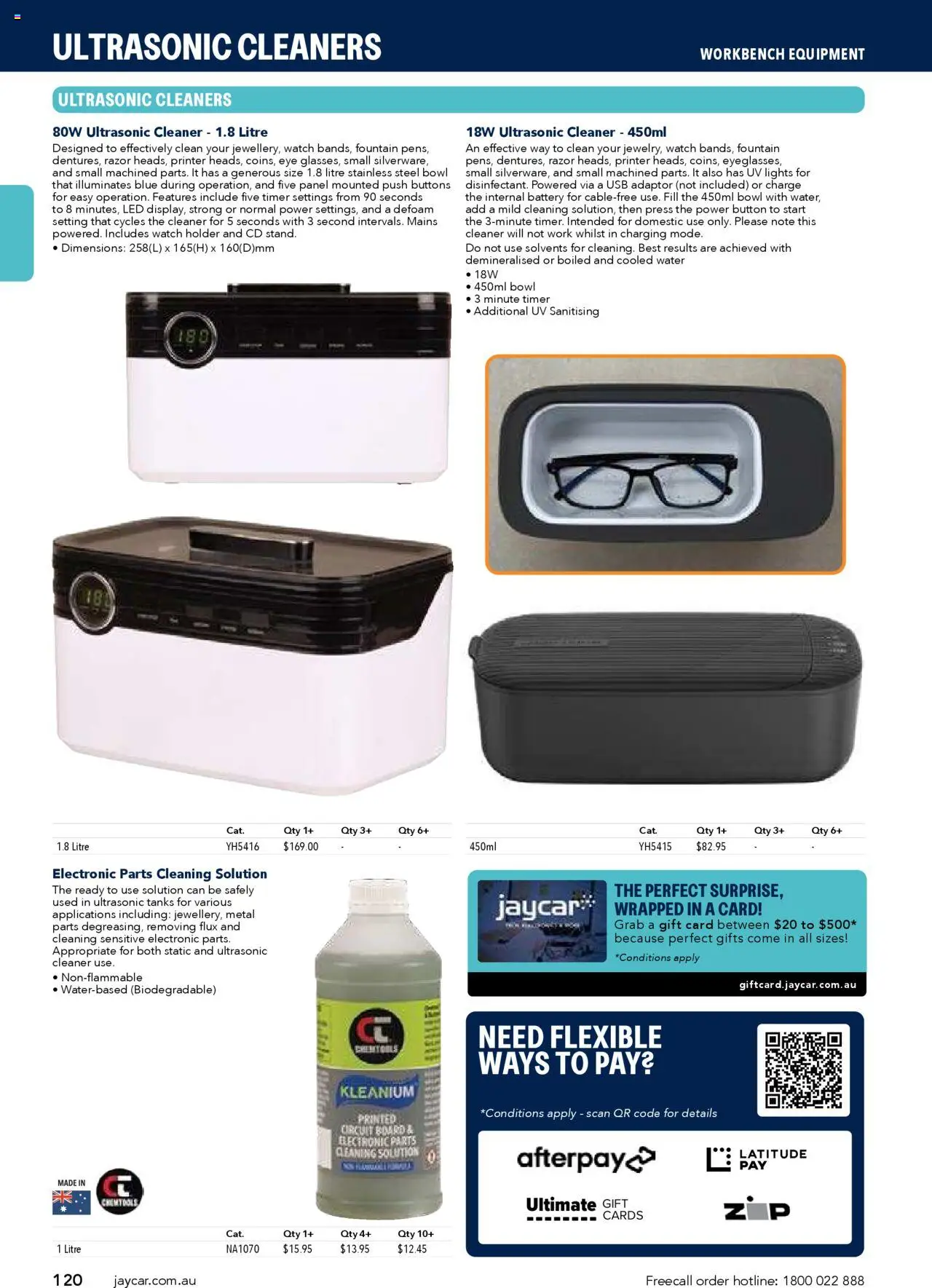 Jaycar catalogue - valid from 09/07/2025 | Page: 120 | Products: Battery, Cleaner, Water, Printer