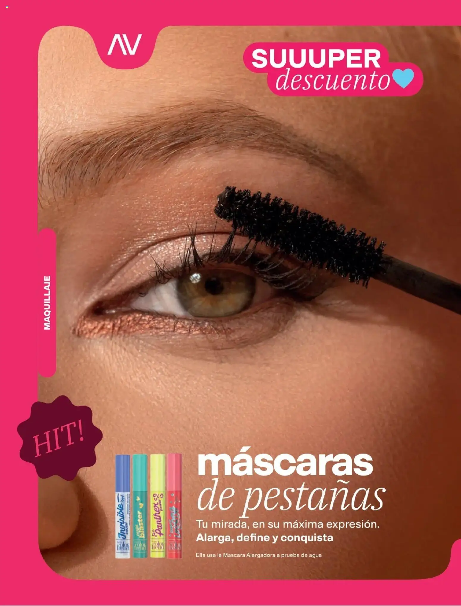 Catálogo Avon válido desde 11/08/2026 | Página: 59 | Productos: Máscara, Agua, Maquillaje