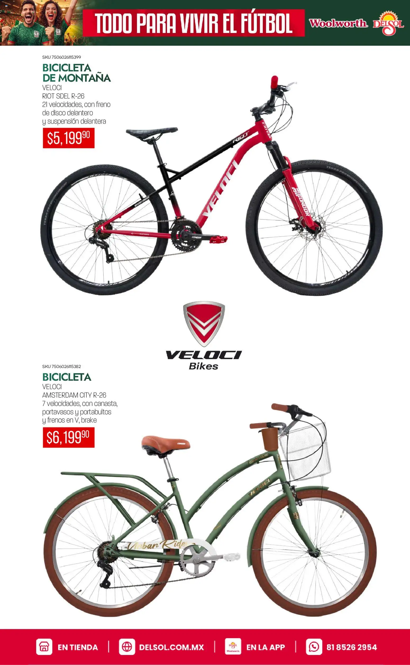 Nuevas ofertas de Del Sol y Woolworth válidas en toda la República Mexicana desde el 14.05.2026. ¡Encuentra las mejores ofertas en Del Sol y Woolworth catálogo Todo para vivir el fútbol ! | Página: 13 | Productos: Disco