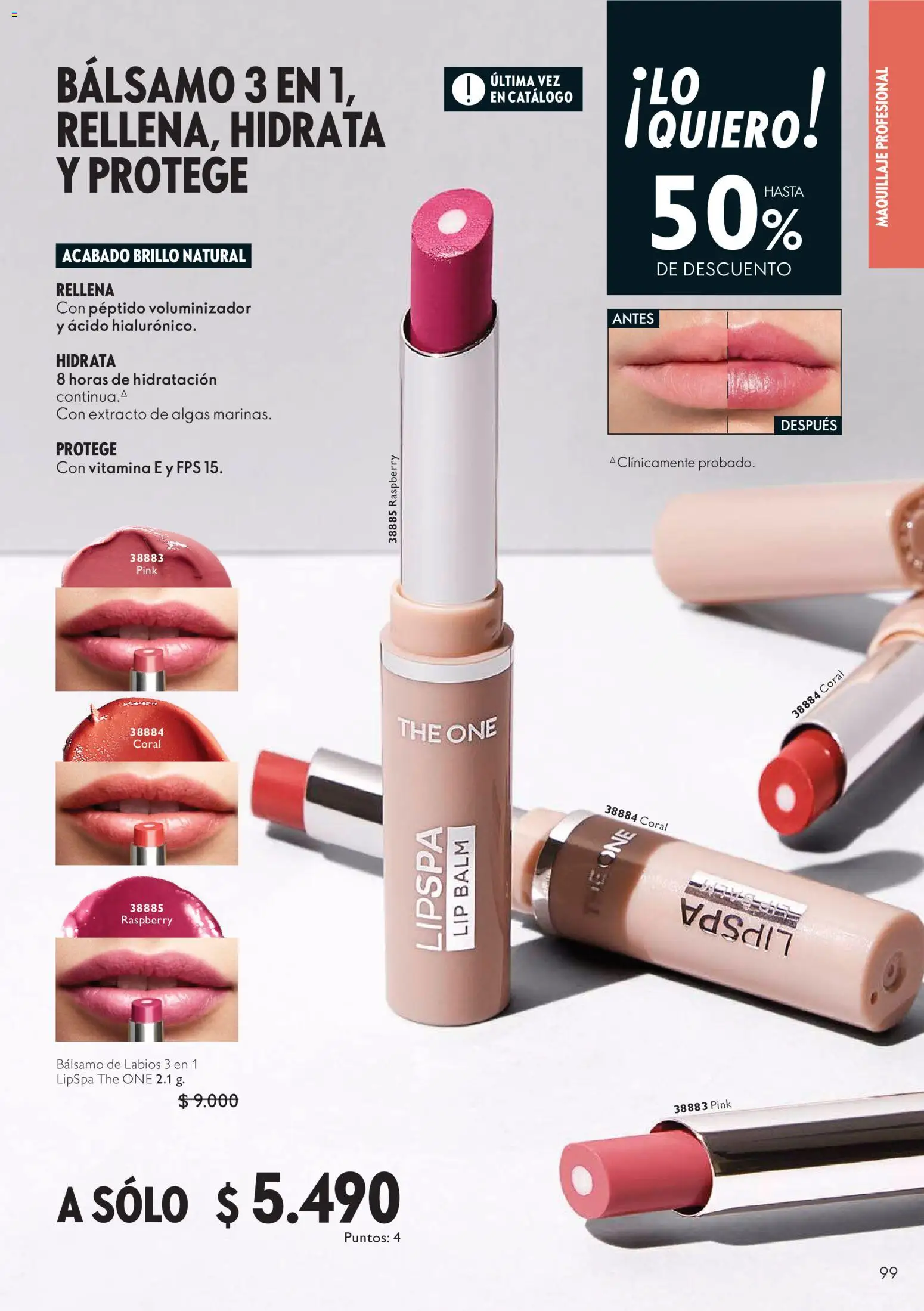 Oriflame Ofertas │ válido desde el 10.07.2026 | Página: 99 | Productos: Brillo, Bálsamo, Maquillaje