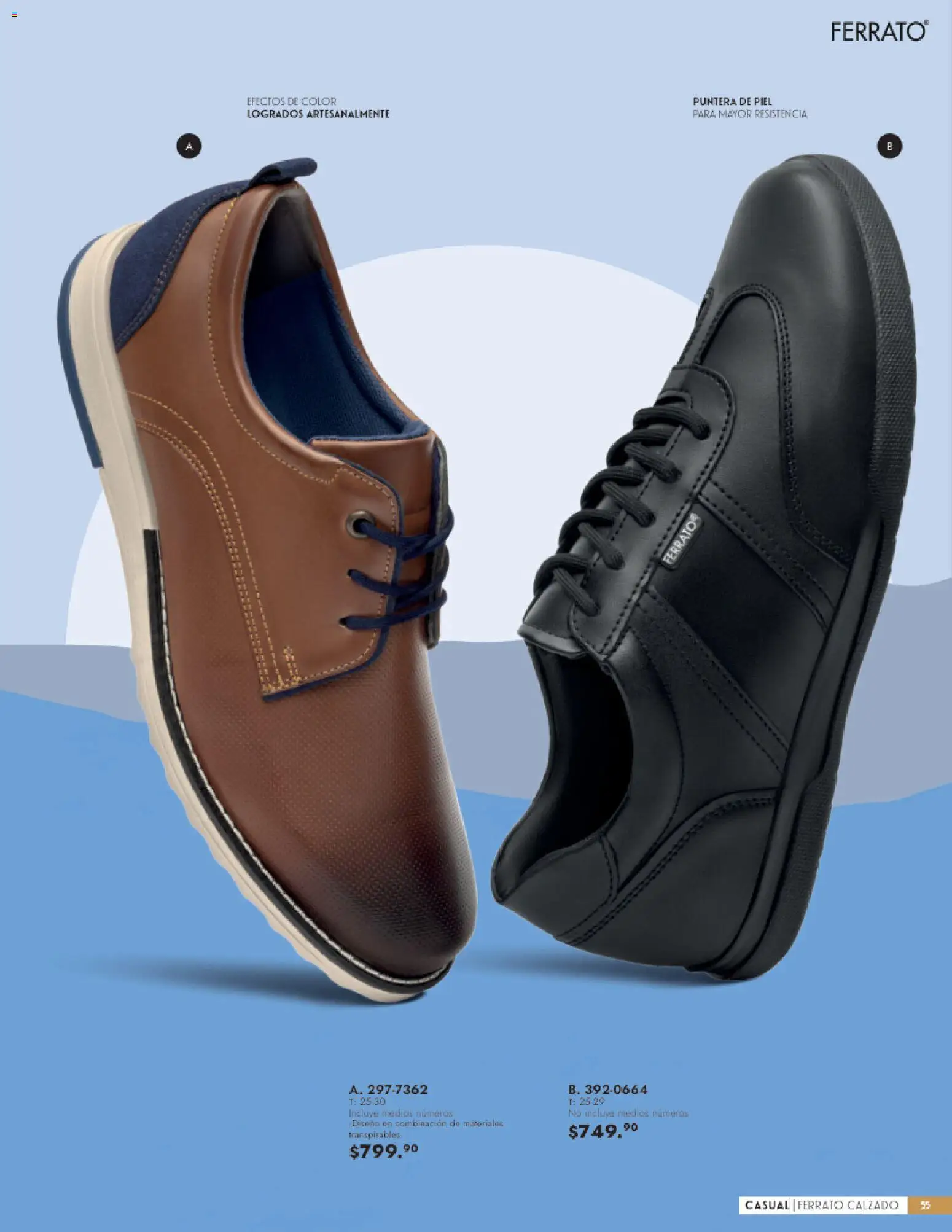 Nuevas ofertas de Andrea válidas en toda la República Mexicana desde el 23/08/2026. ¡Encuentra las mejores ofertas en Andrea catálogo Calzado Caballero! | Página: 55