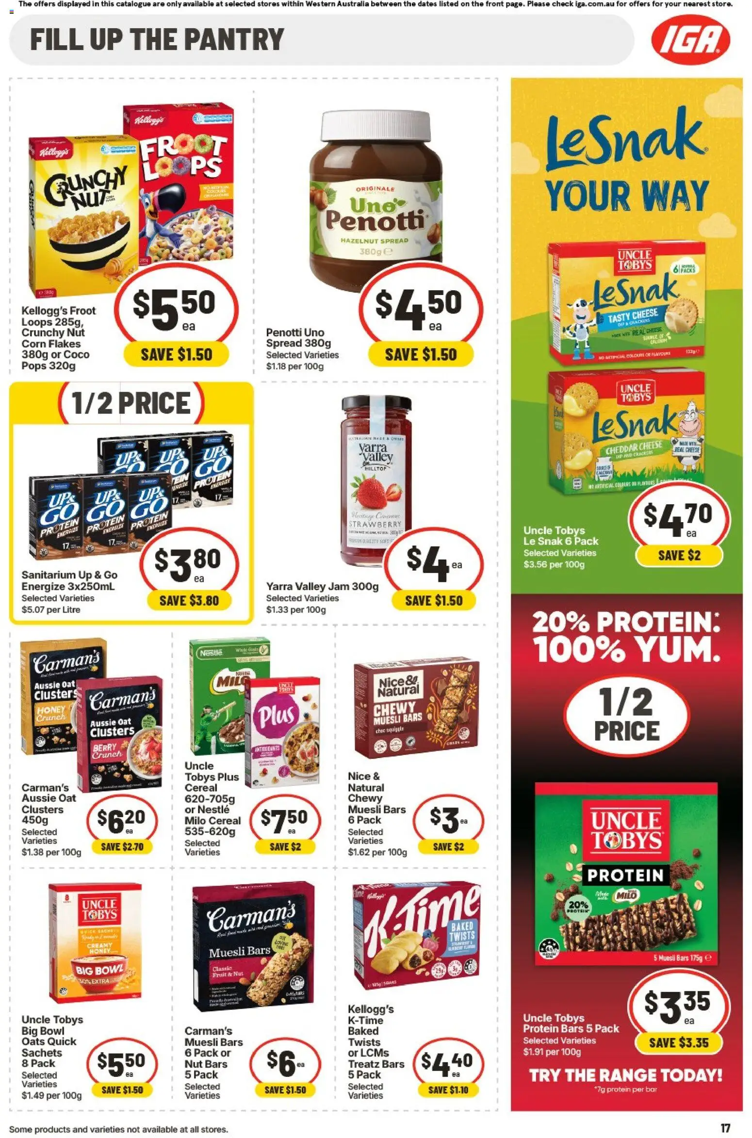 IGA catalogue - valid from 26/08/2026 | Page: 17 | Products: Corn, Corn flakes, Cheddar, Up & go