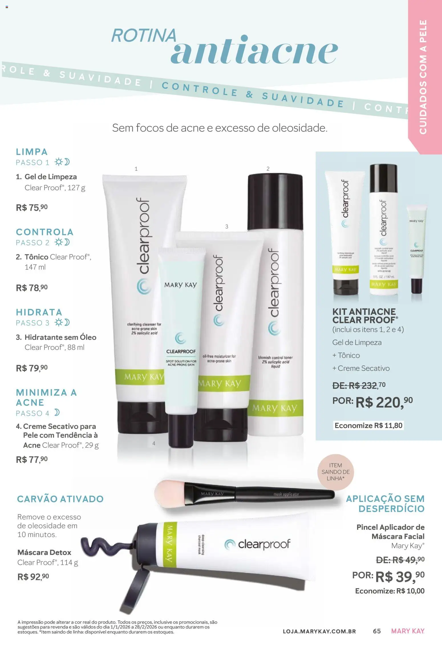 Mary Kay Folheto - válido de 01.01.2026 | Página: 65 | Produtos: Tônico, Máscara facial, Óleo, Gel de limpeza