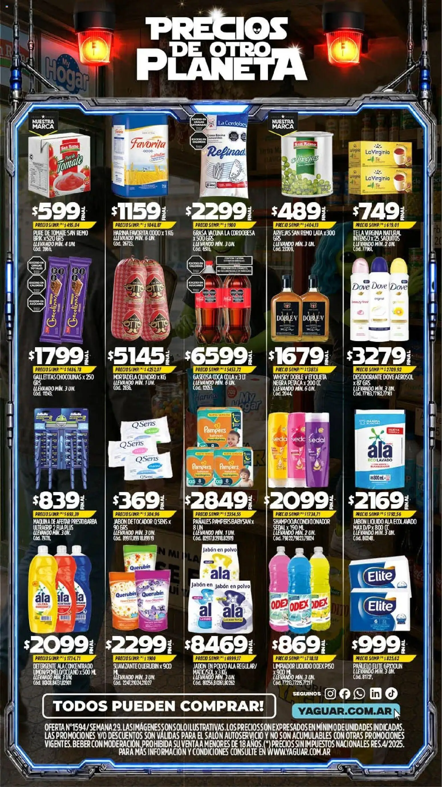 Yaguar - Oferta Semanal Neuquen │ válido desde el 13/07/2026 | Página: 2 | Productos: Maquina de afeitar, Jabón líquido, Arvejas, Detergente