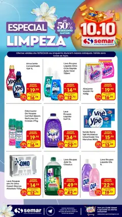 Semar Supermercado ofertas Limpeza - Pré-Visualização do folheto da loja Semar Supermercado, válido de 10/10/2026