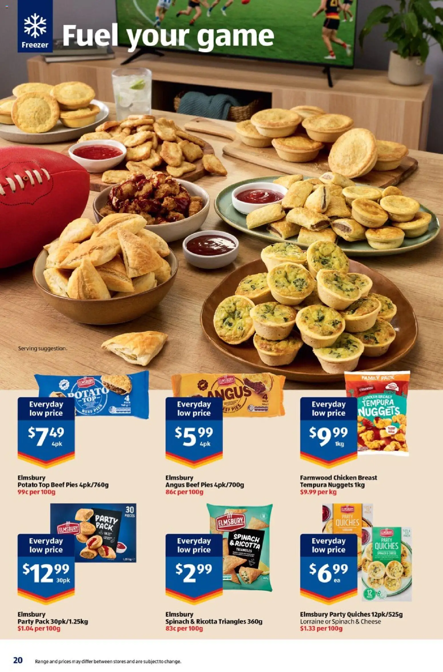 Aldi catalogue - valid from 07/10/2026 | Page: 20 | Products: Spinach, Pies, Ricotta, Game