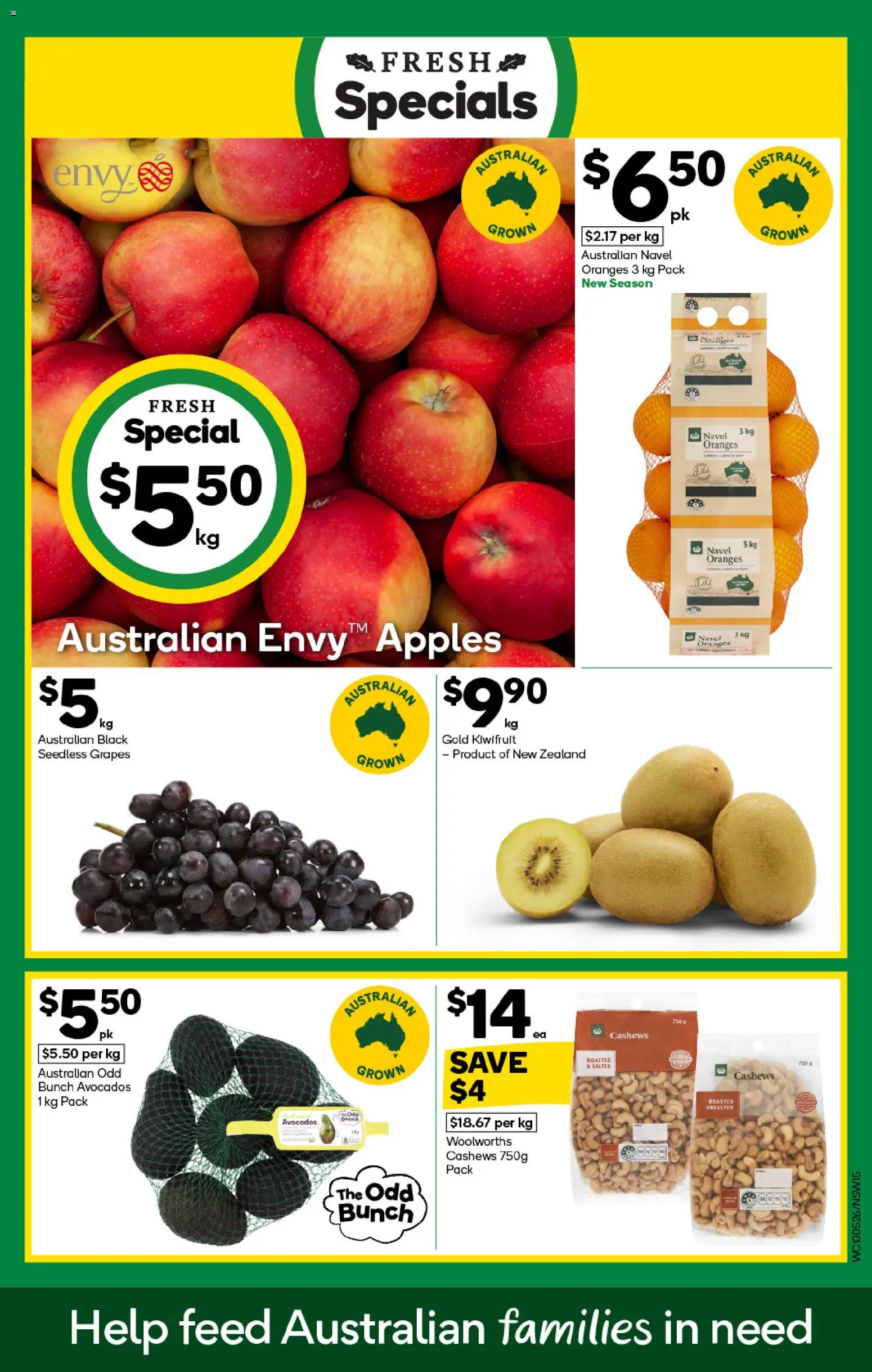 Woolworths catalogue - valid from 13.05.2026 | Page: 15 | Products: Apples, Oranges, Kiwifruit, Grapes
