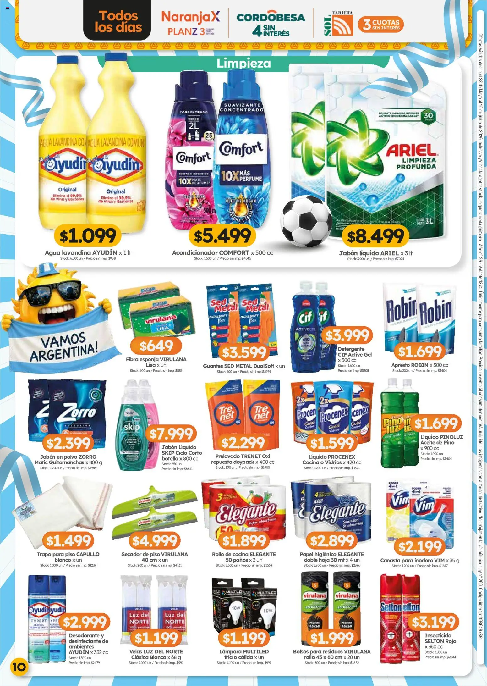 Cordiez ofertas │ válido desde el 28.05.2026 | Página: 10 | Productos: Desinfectante, Jabón en polvo, Quitamanchas, Guantes