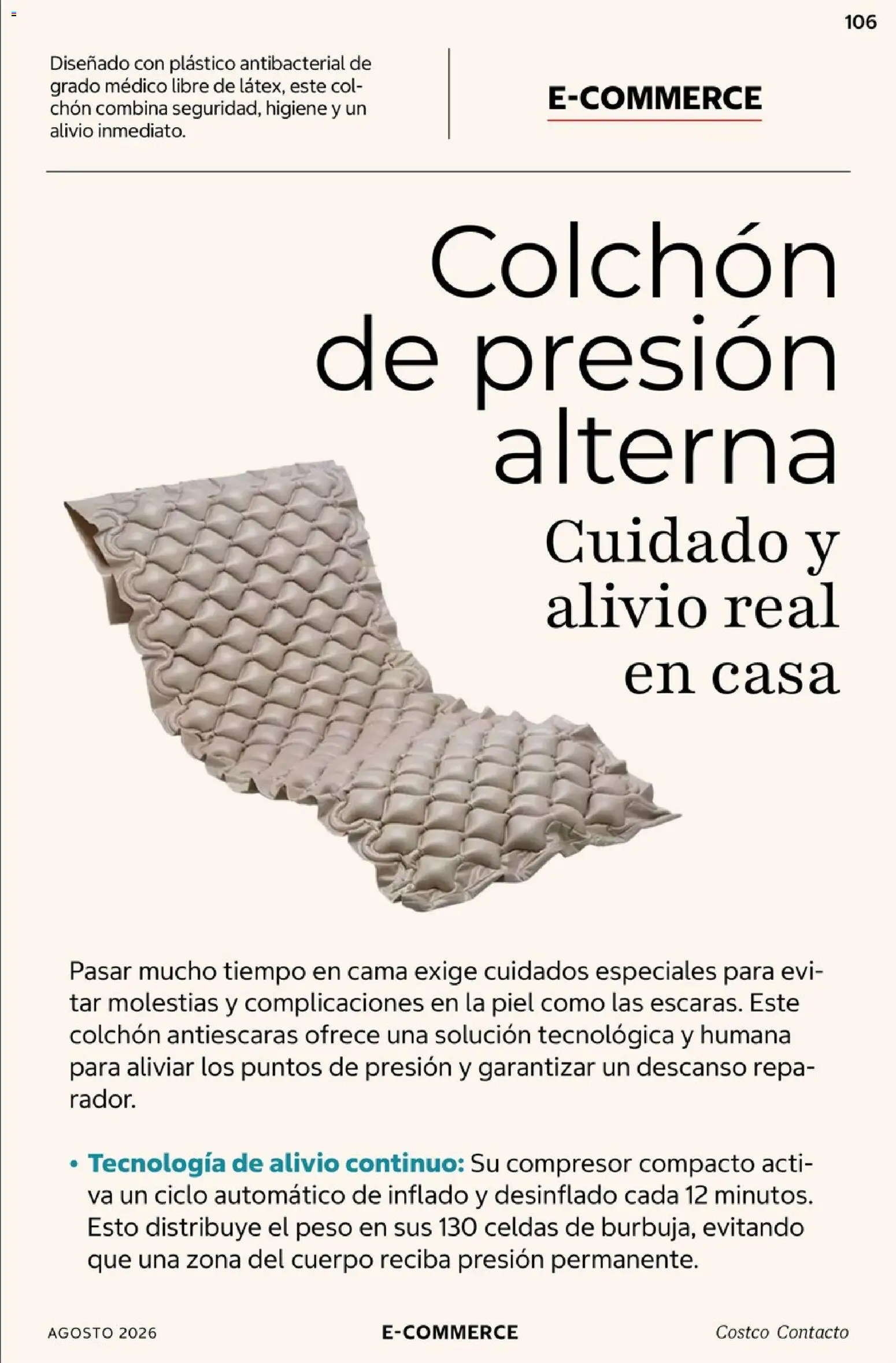 Nuevas ofertas de Costco válidas en toda la República Mexicana desde el 01/08/2026. ¡Encuentra las mejores ofertas en Costco catálogo Agosto! | Página: 106 | Productos: Col, Cama, Colchón