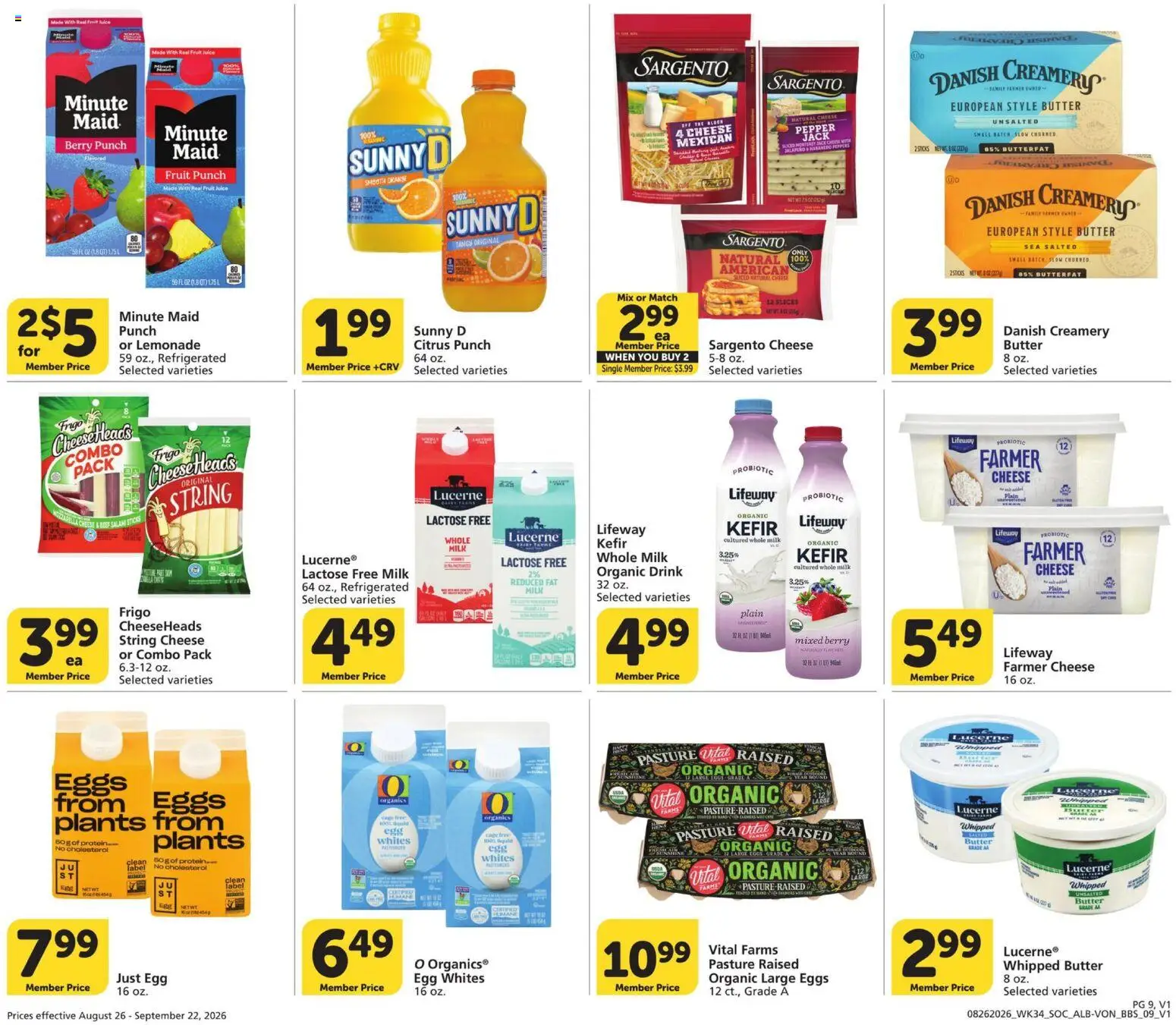 Vons Big Book of Savings - valid from 08/26/2026 | Page: 9 | Products: Juice, Protein, Salad, Kefir