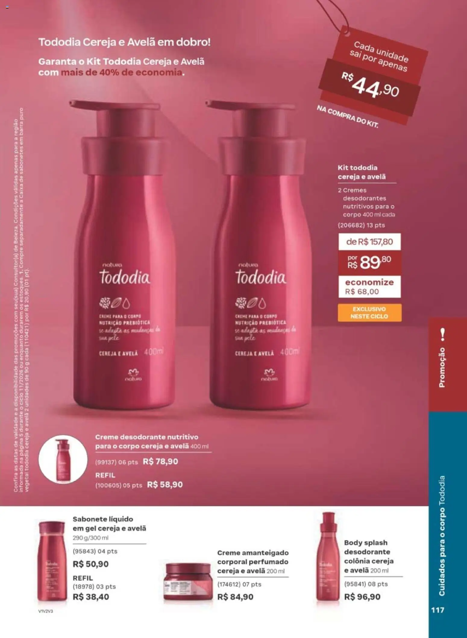 Natura Folheto - válido de 29/06/2026 | Página: 117 | Produtos: Creme, Sabonete, Body, Sabonete líquido