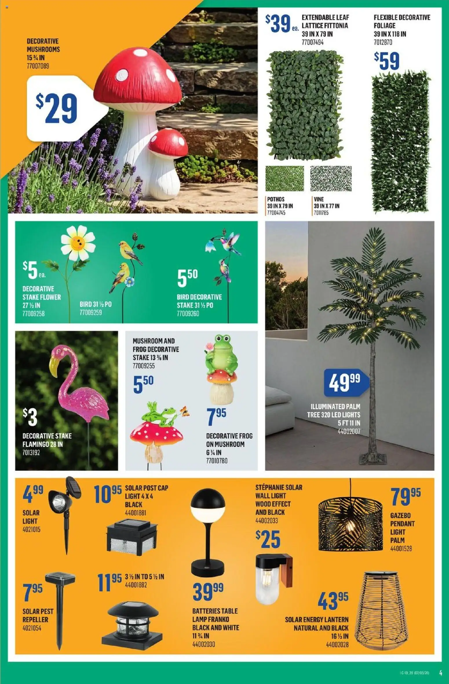Canac flyer valid from 07.05.2026 | Page: 4 | Products: Cap, Table, Lamp