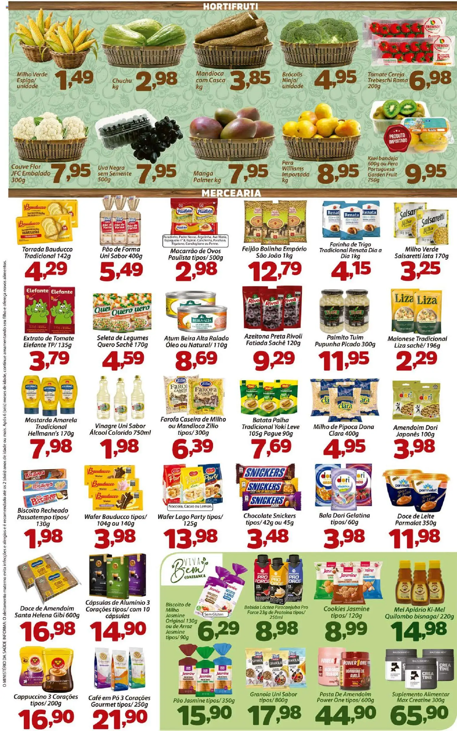 Confiança Folheto - válido de 14/07/2026 | Página: 2 | Produtos: Pera, Pó, Mel, Biscoito recheado